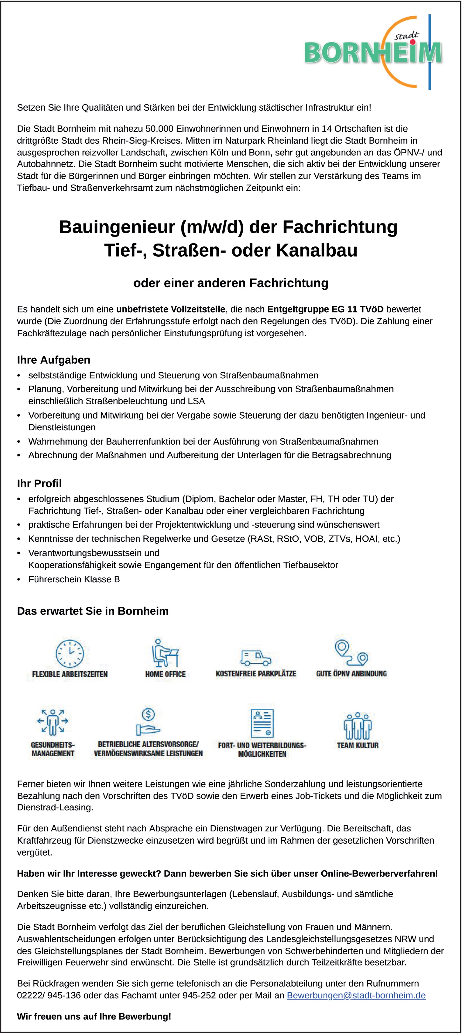 Bauingenieur/in Tiefbau