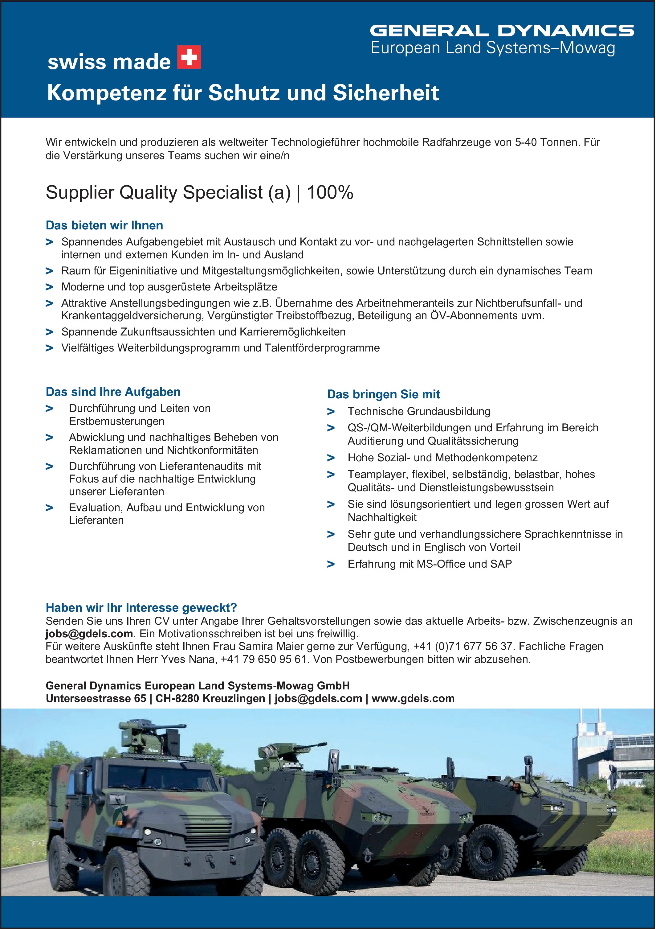 Supplier Quality Specialist (a)