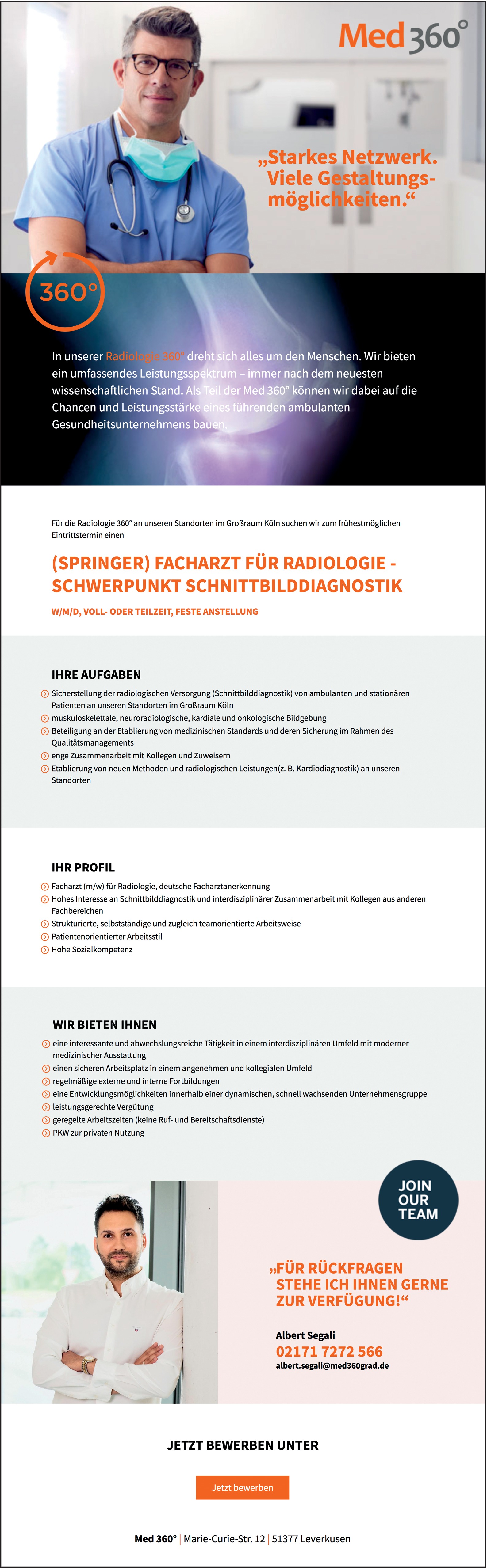 Facharzt m/w/d Radiologie
