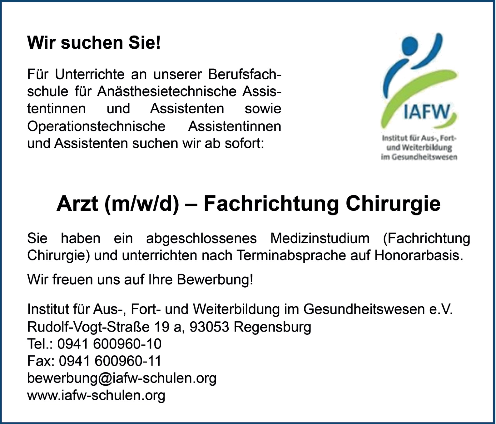 Arzt Chirurgie m/w/d