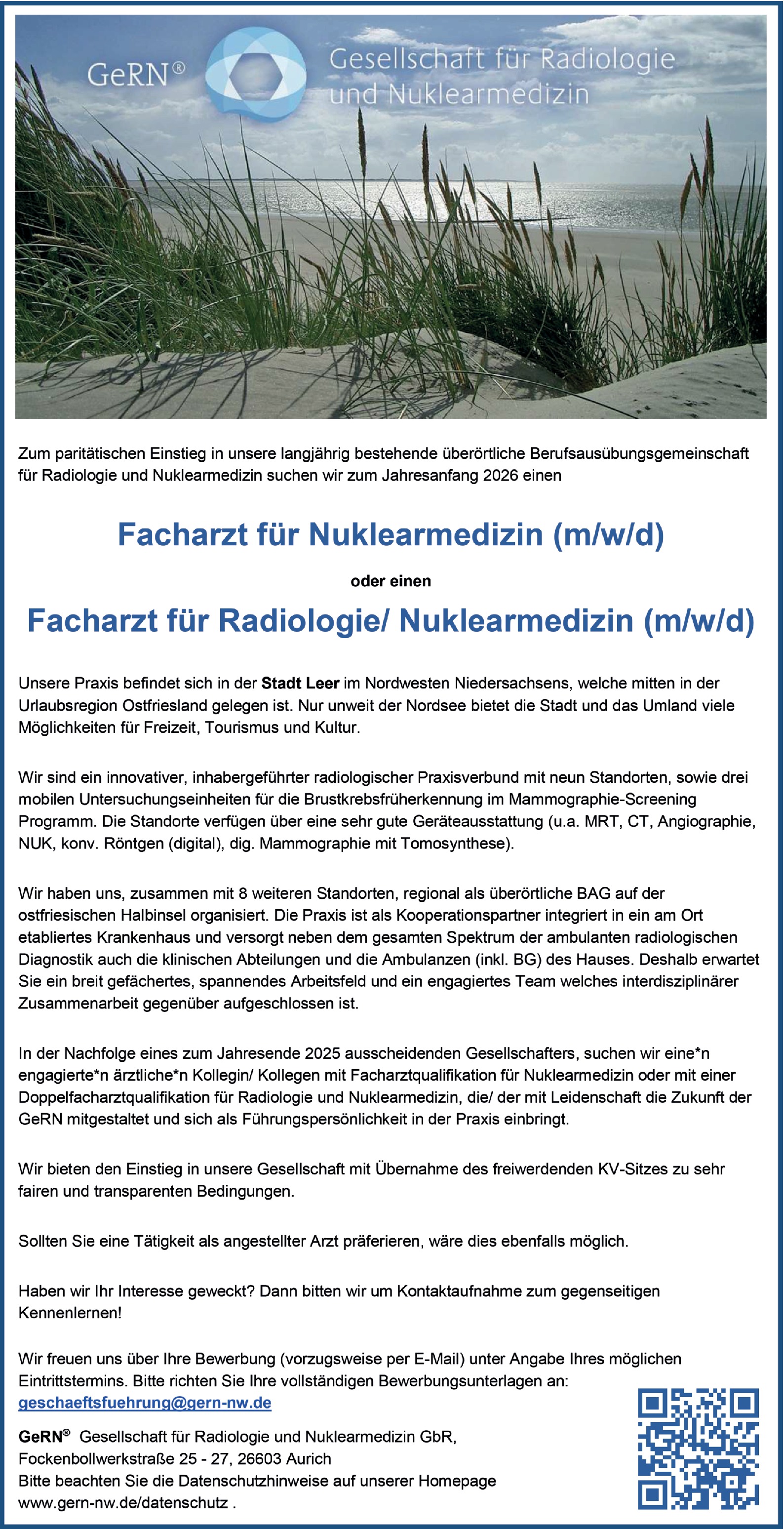 Facharzt Radiologie / Nuklearmedizin m/w/d	