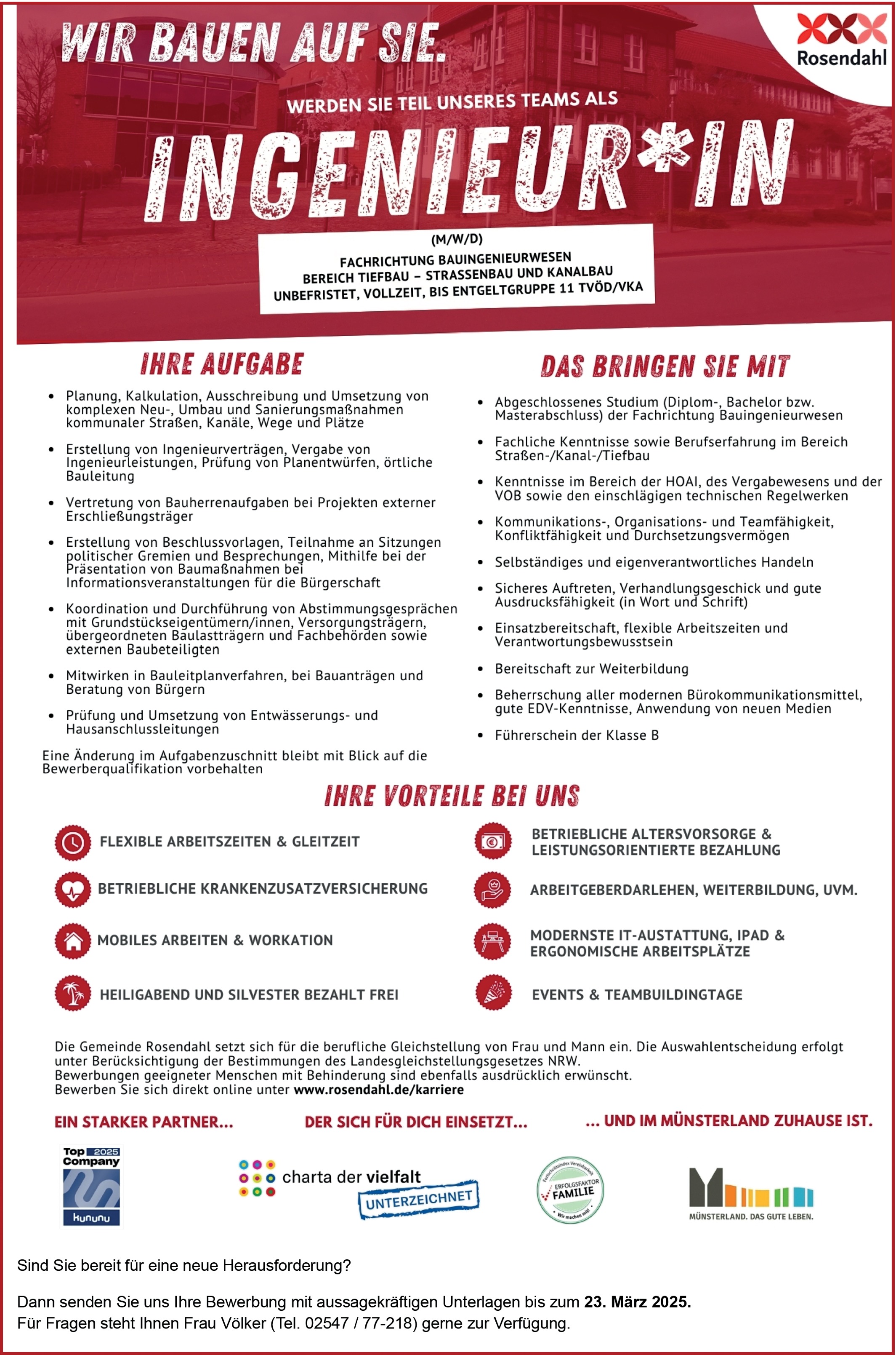 Ingenieur (m/w/d) Fachrichtung Bauingenieurwesen