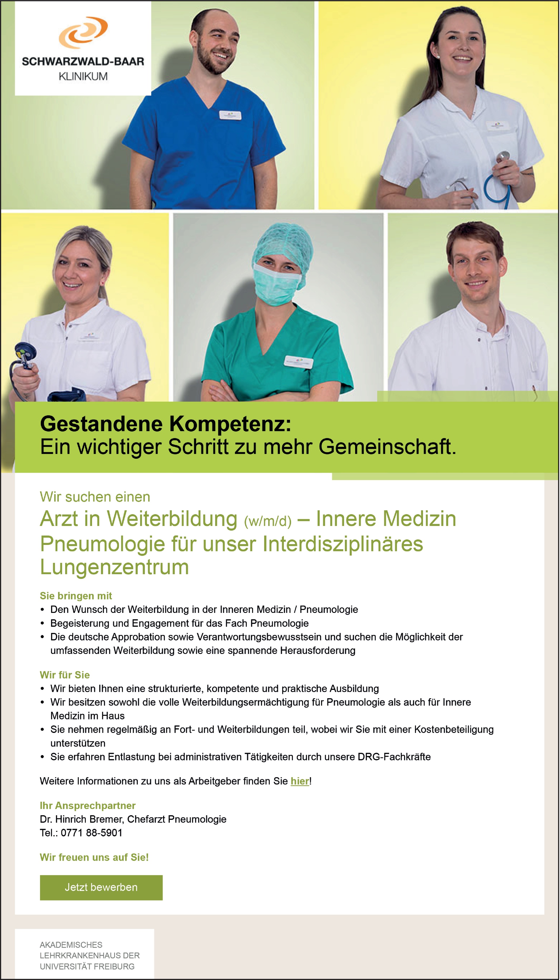 Arzt in Weiterbildung Innere Medizin m/w/d