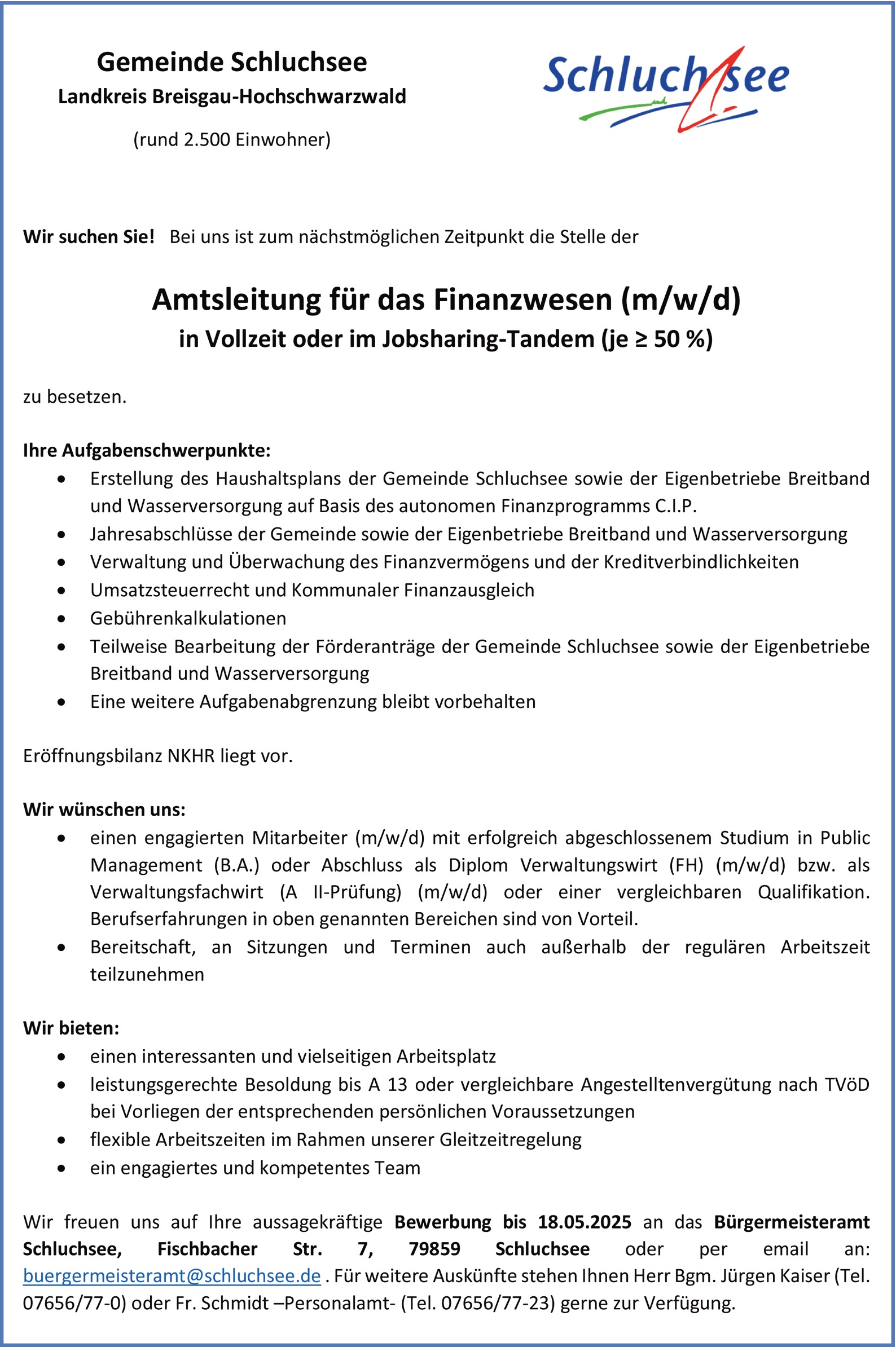 Verwaltungsfachwirt Finanzen m/w