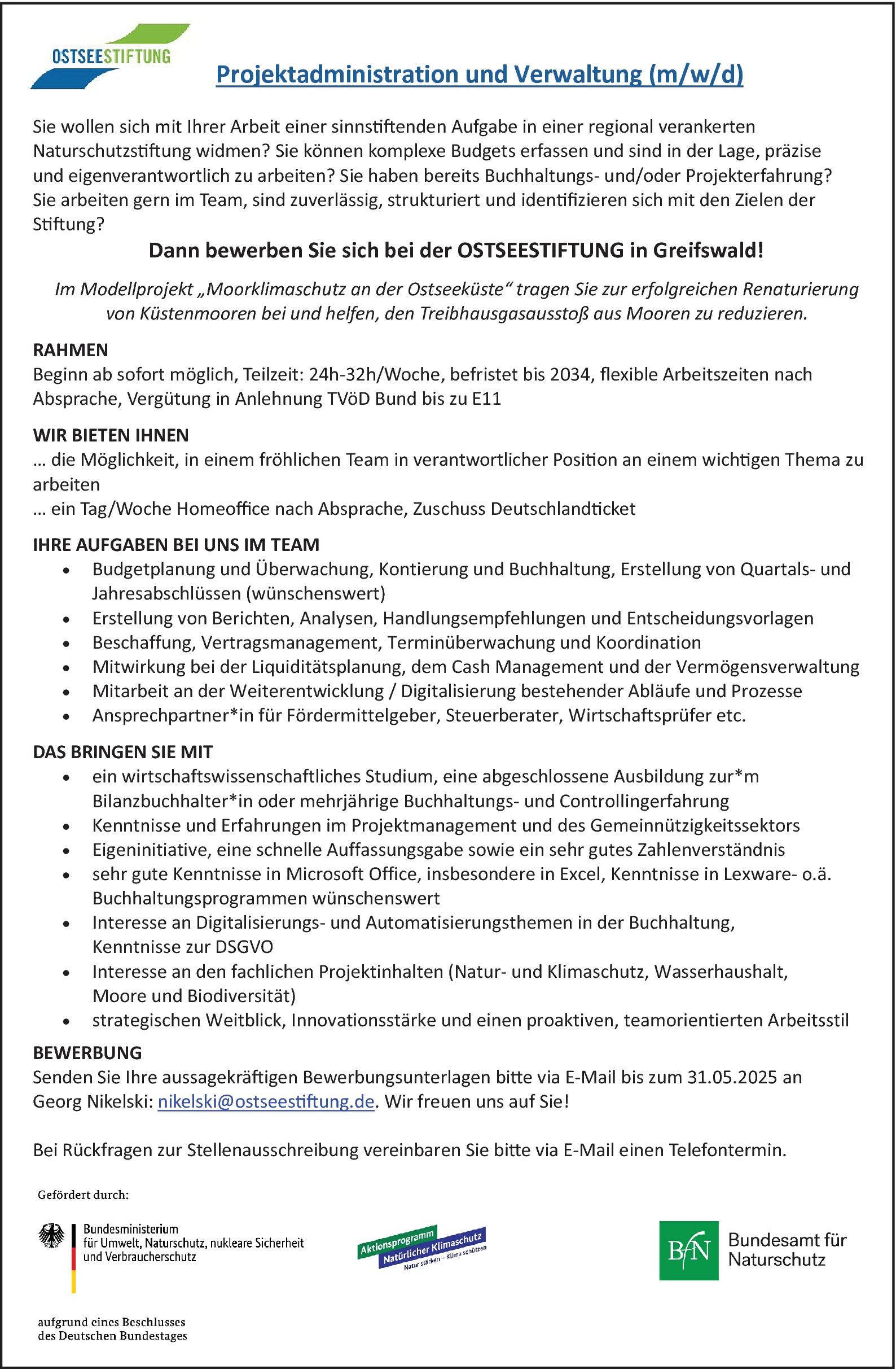 Projektadministrator und Verwaltung (m/w/d)
