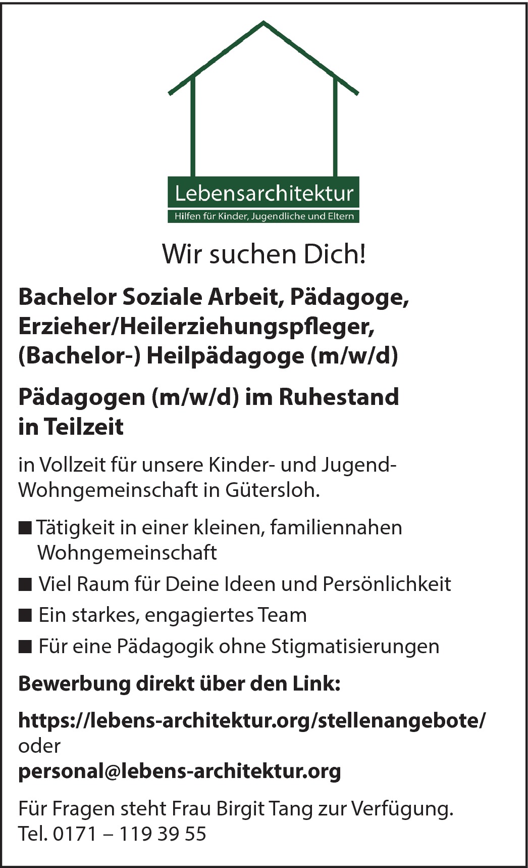 Erzieher m/w/d