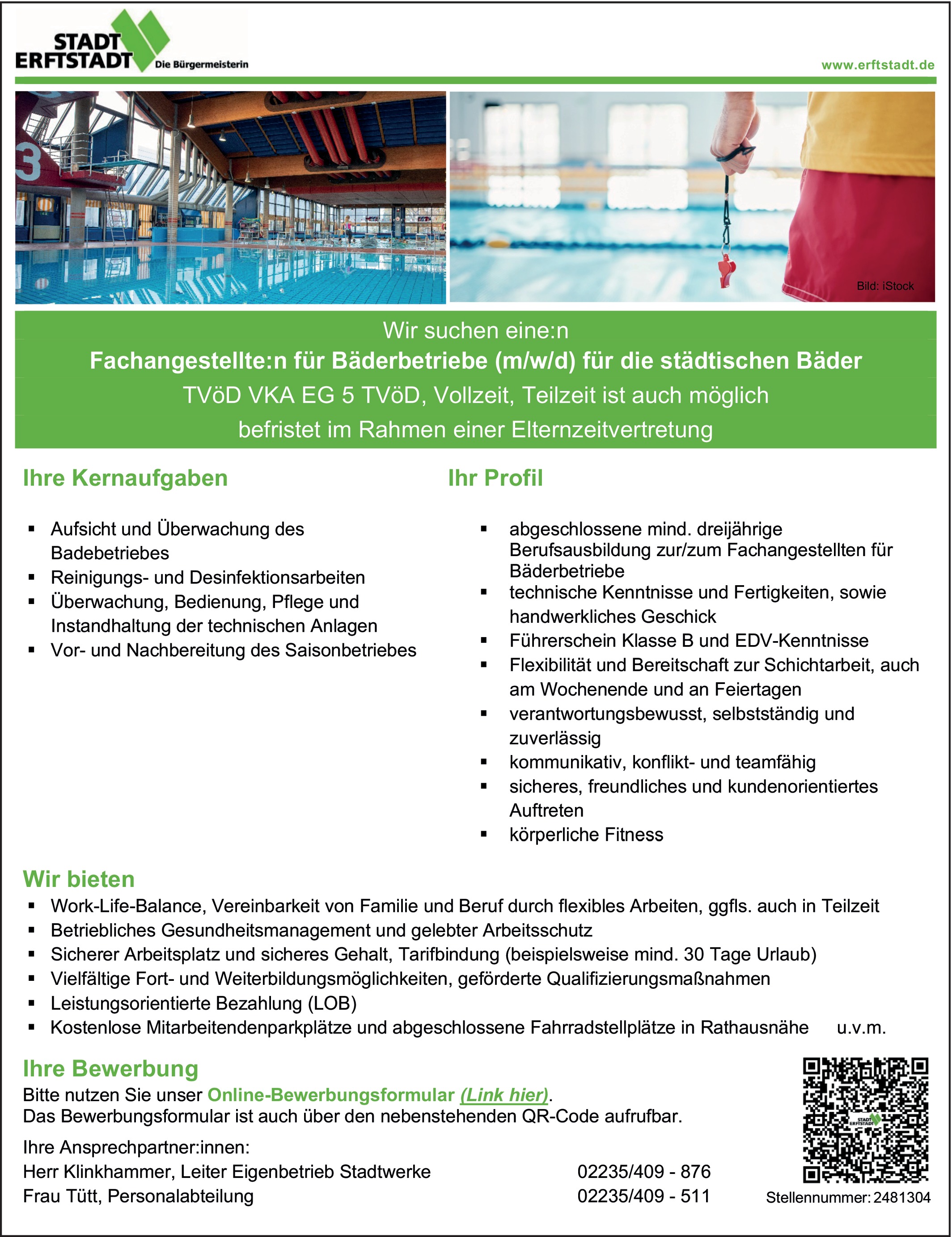 Fachangestellte für Bäderbetriebe (m/w/d)