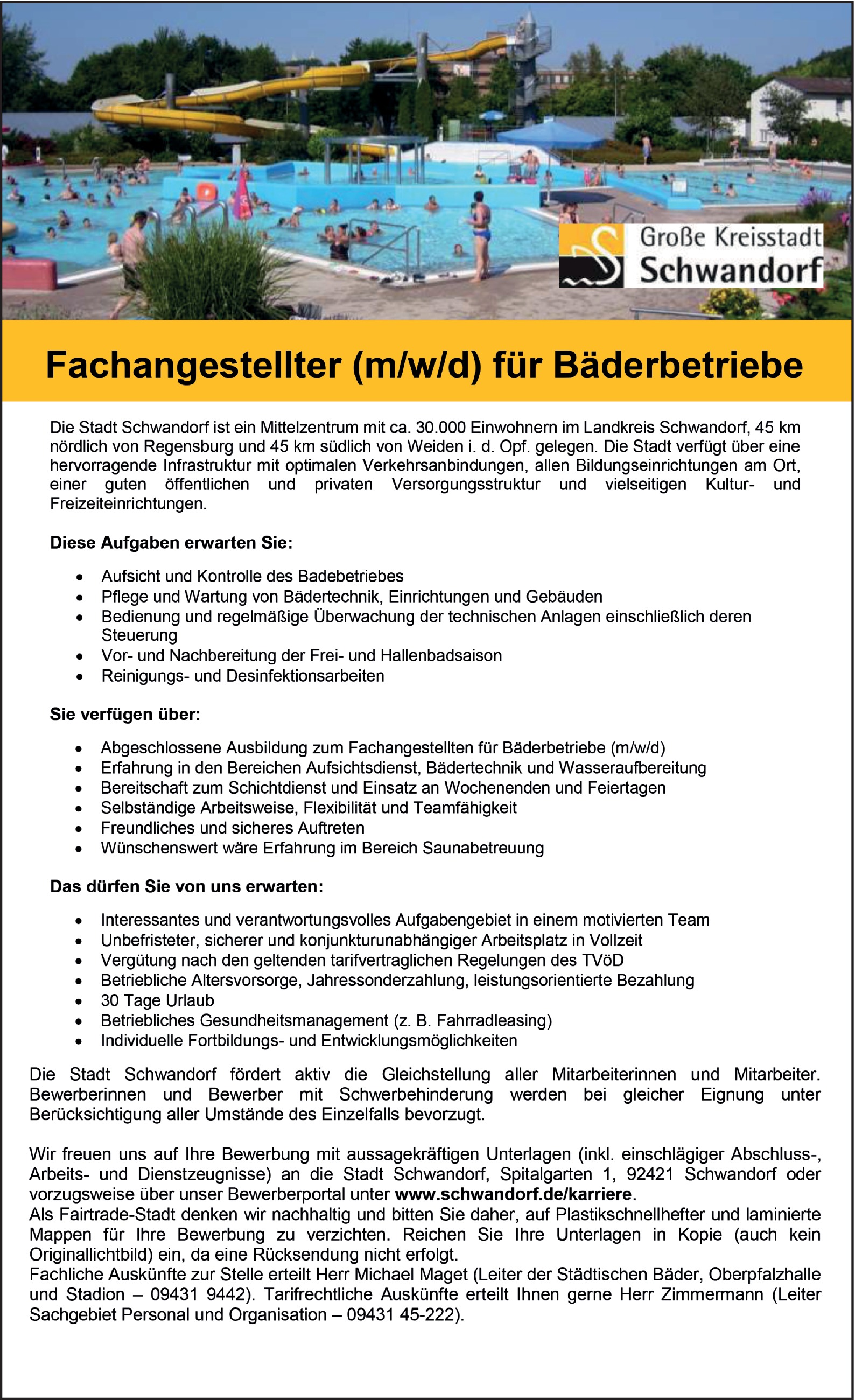 Fachangestellte für Bäderbetriebe (m/w/d)