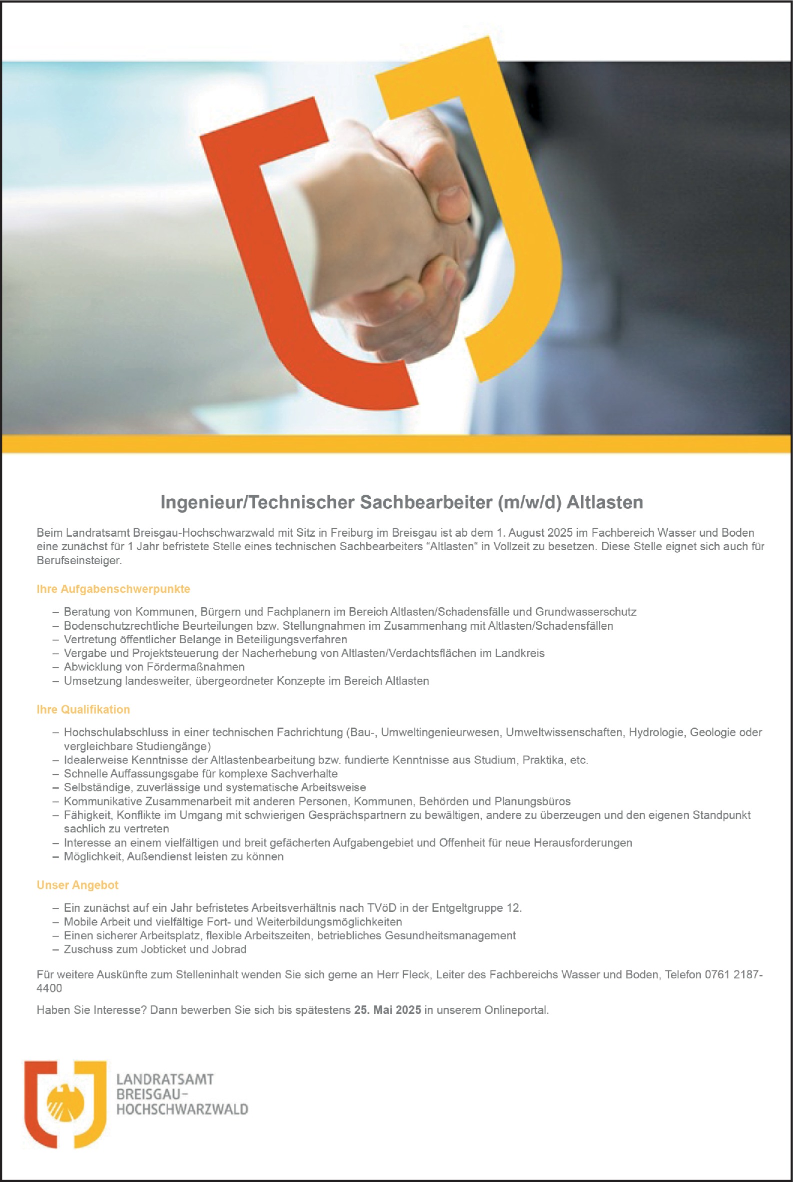 Technischer Sachbearbeiter (m/w/d) 