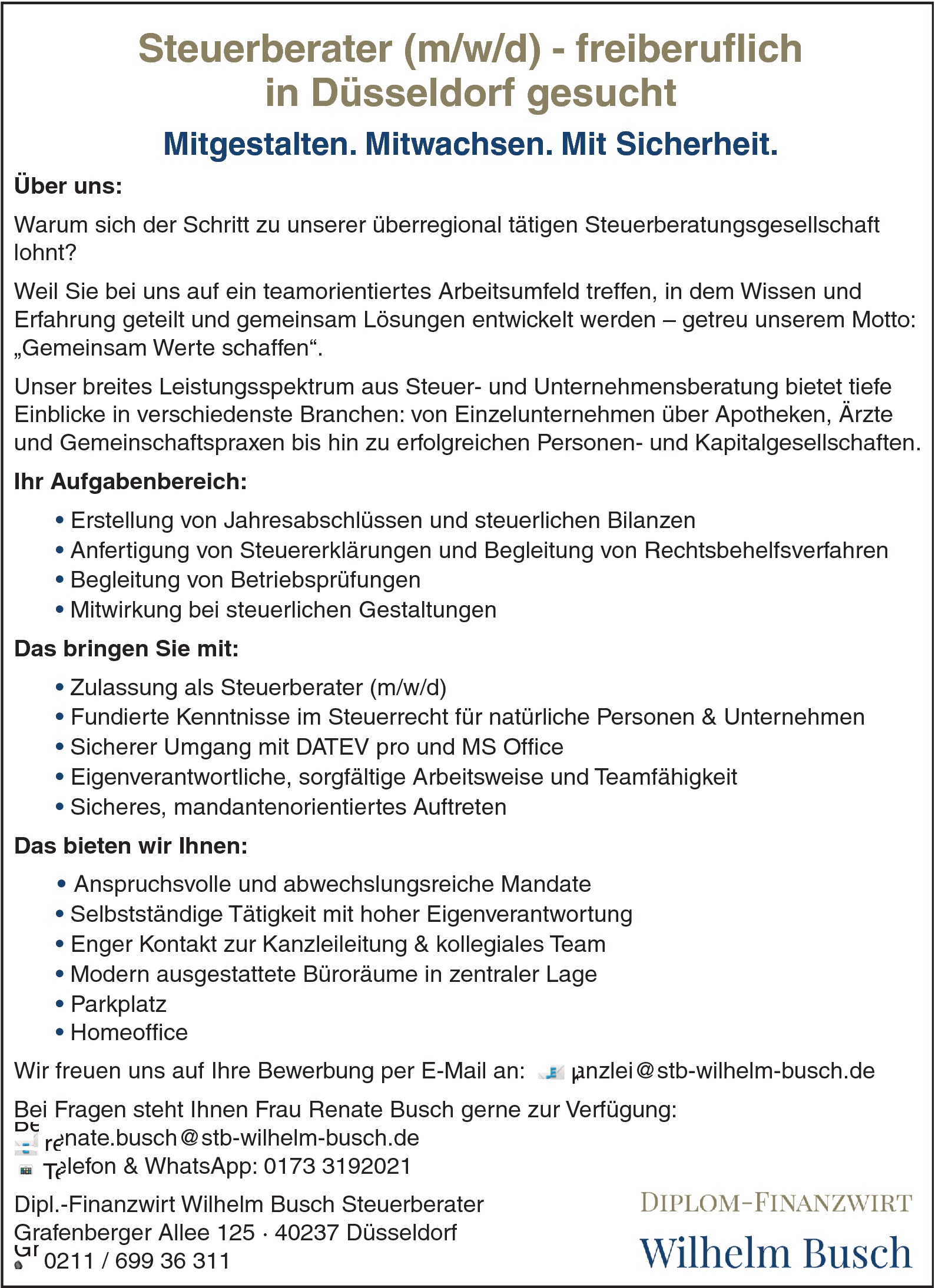 Steuerberater m/w/d