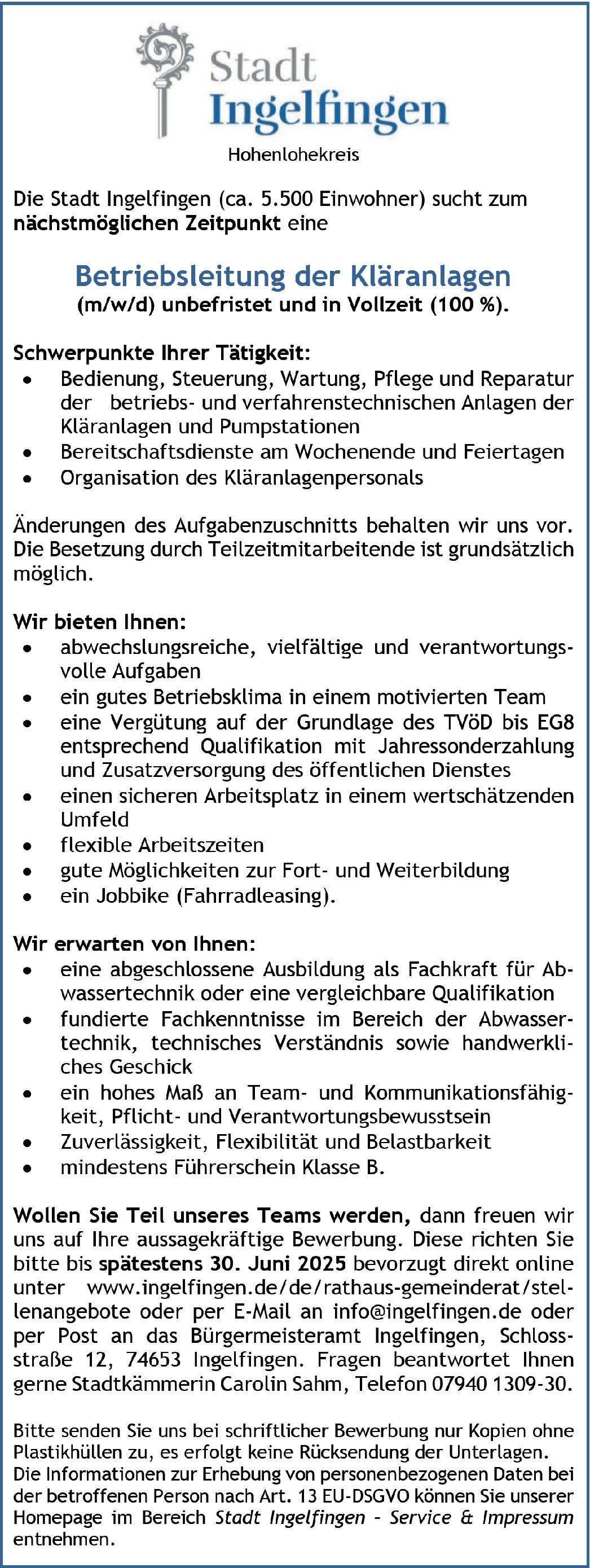 Abwassertechniker m/w/d
