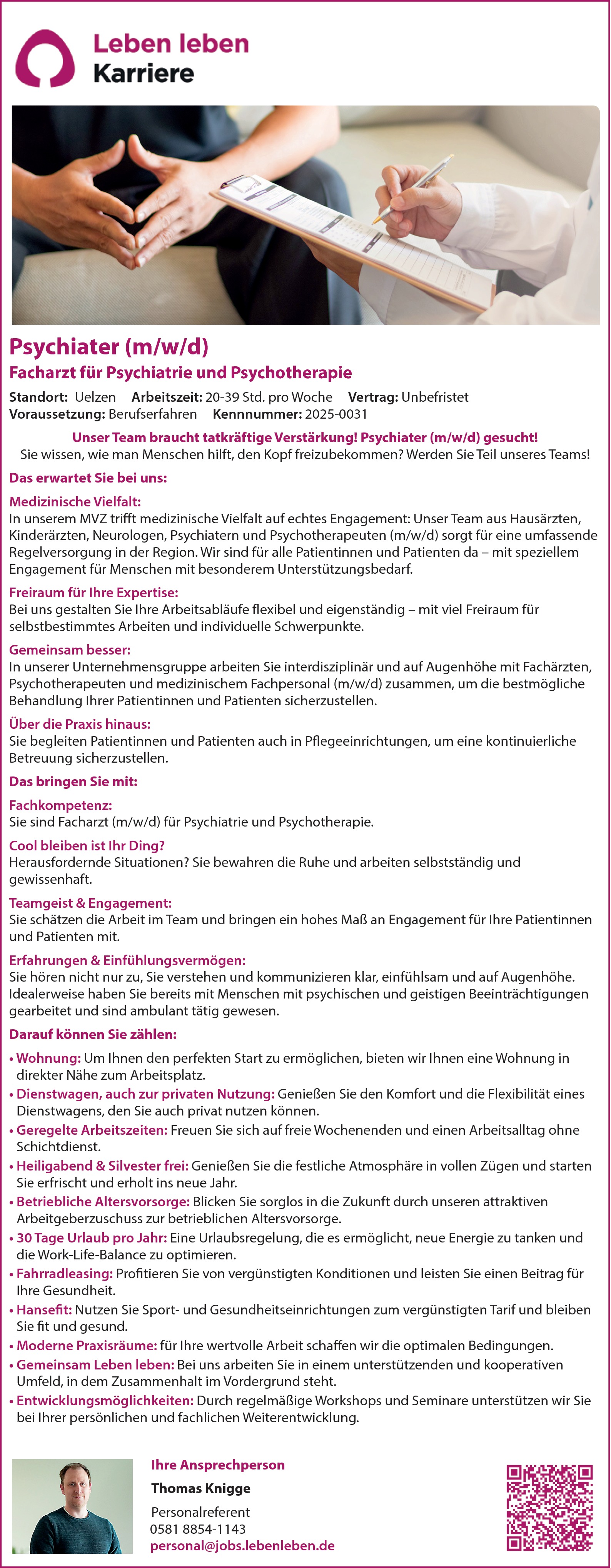 Psychiaterin Psychiater m/w/d