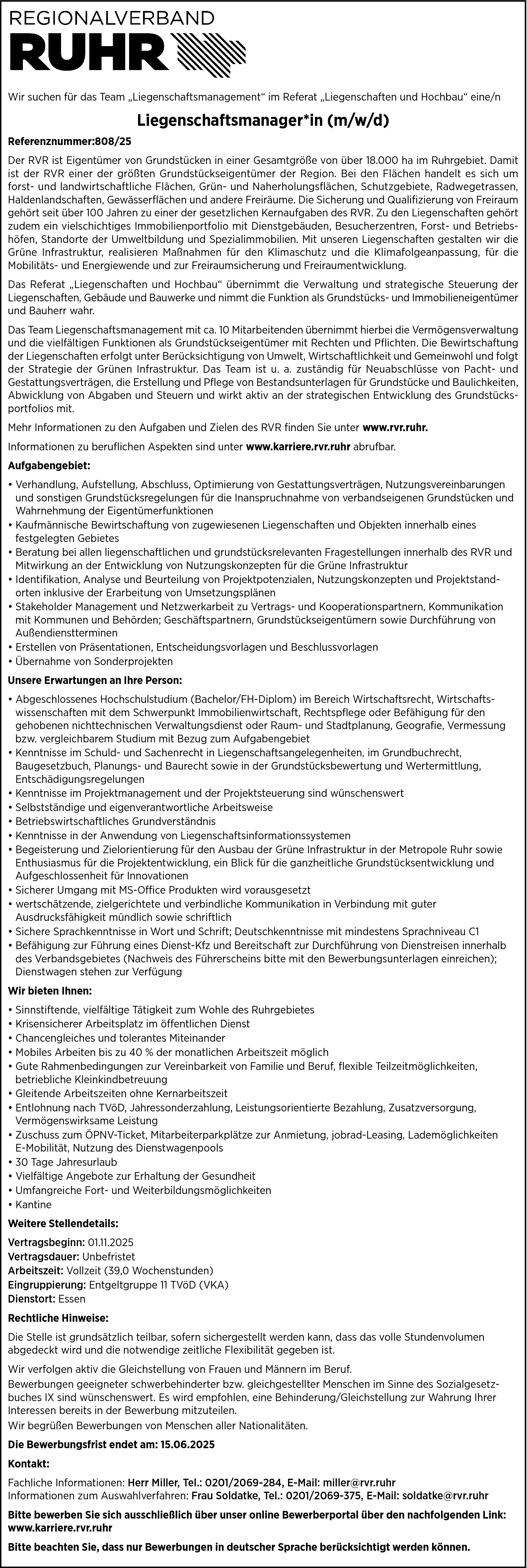 Liegenschaftsmanager*in m/w/d