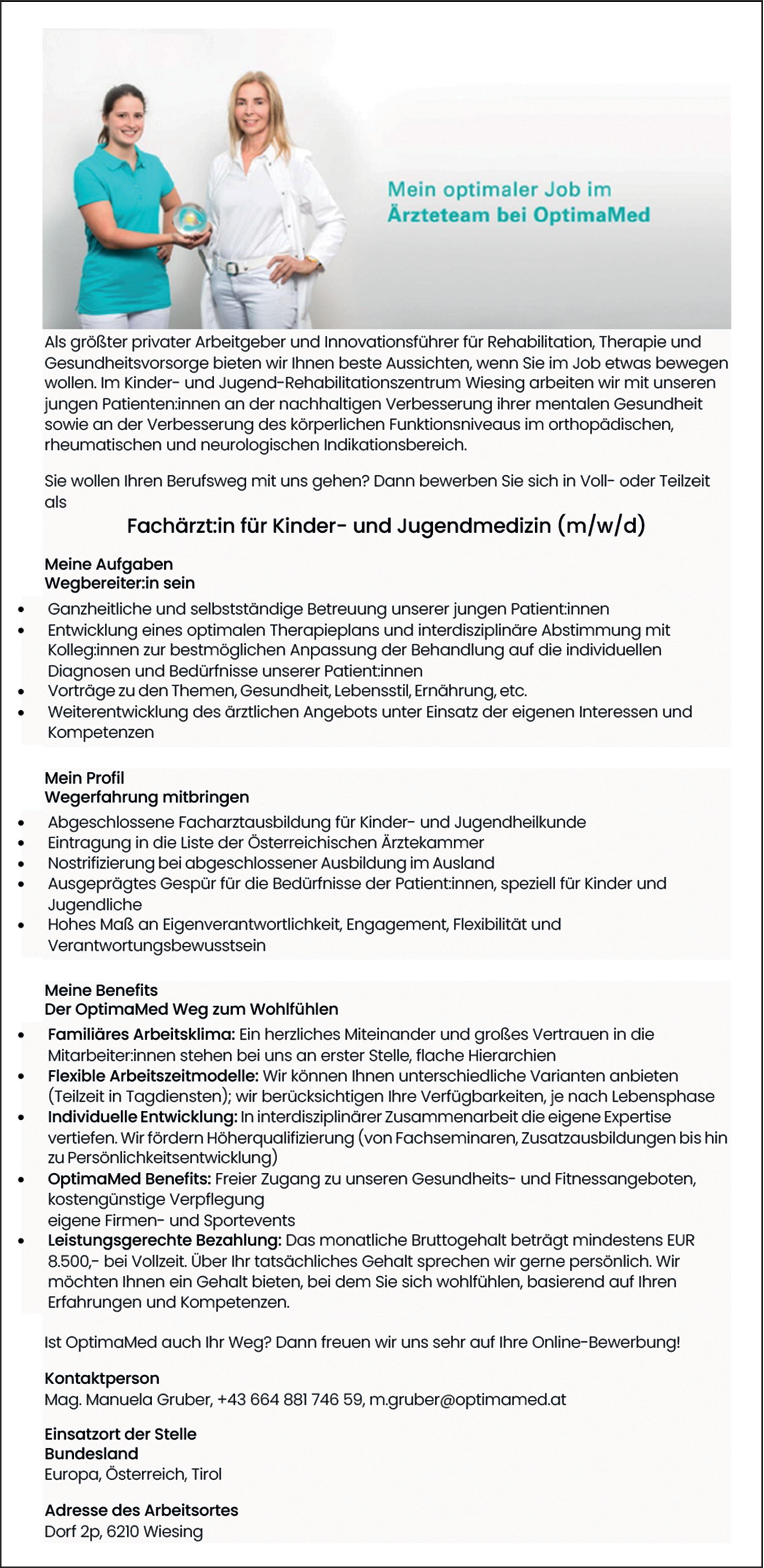 Facharzt für Kinder- und Jugendmedizin m/w/d