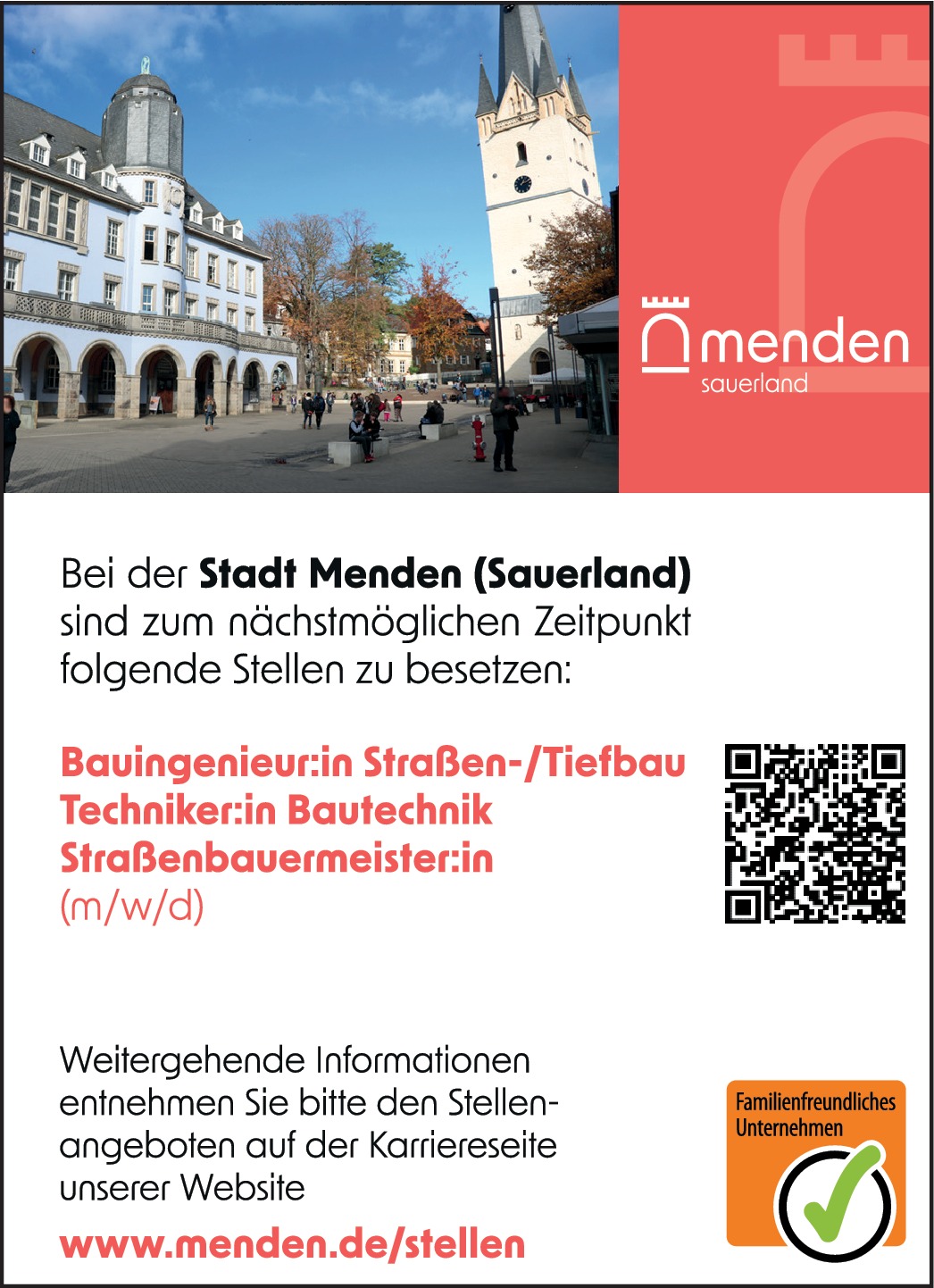 Bauingenieur/in Straßen-/Tiefbau öffentlicher Dienst Nordrhein-Westfalen