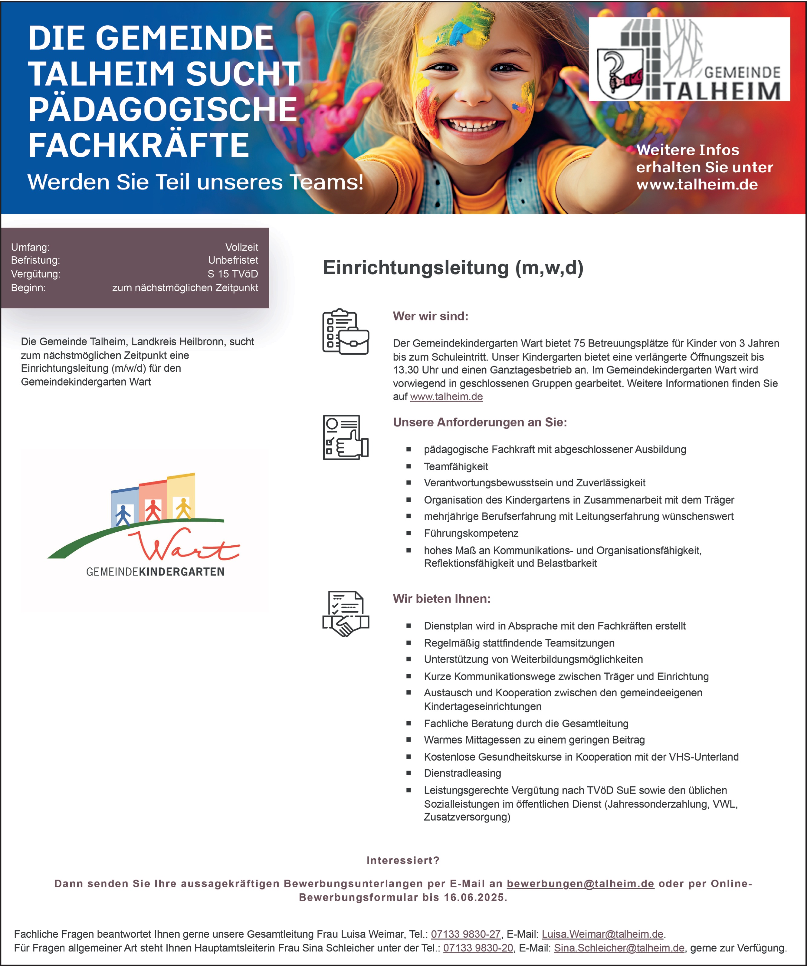 Einrichtungsleitung (m,w,d)