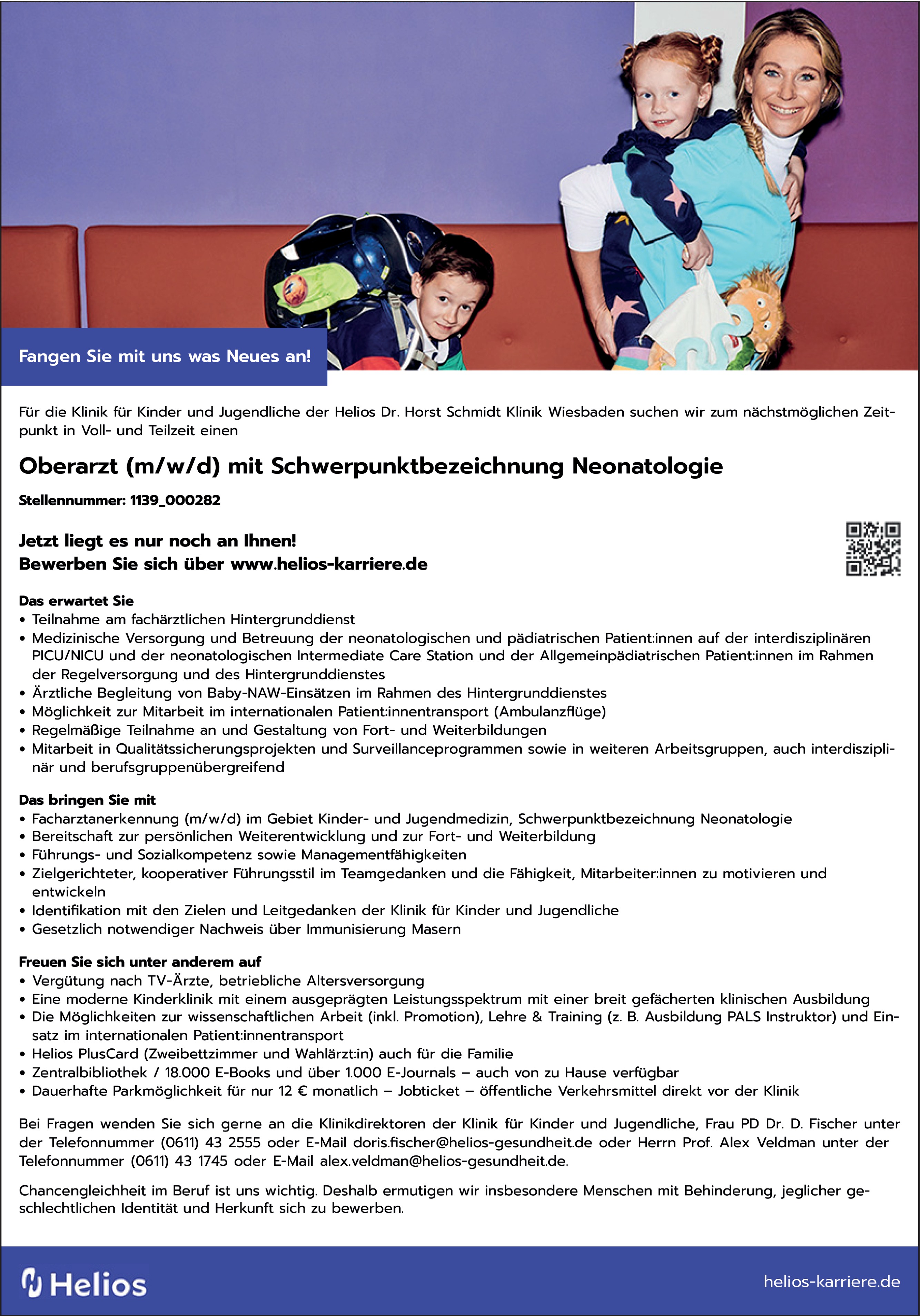 Oberarzt mit Schwerpunktbezeichnung Neonatologie m/w/d