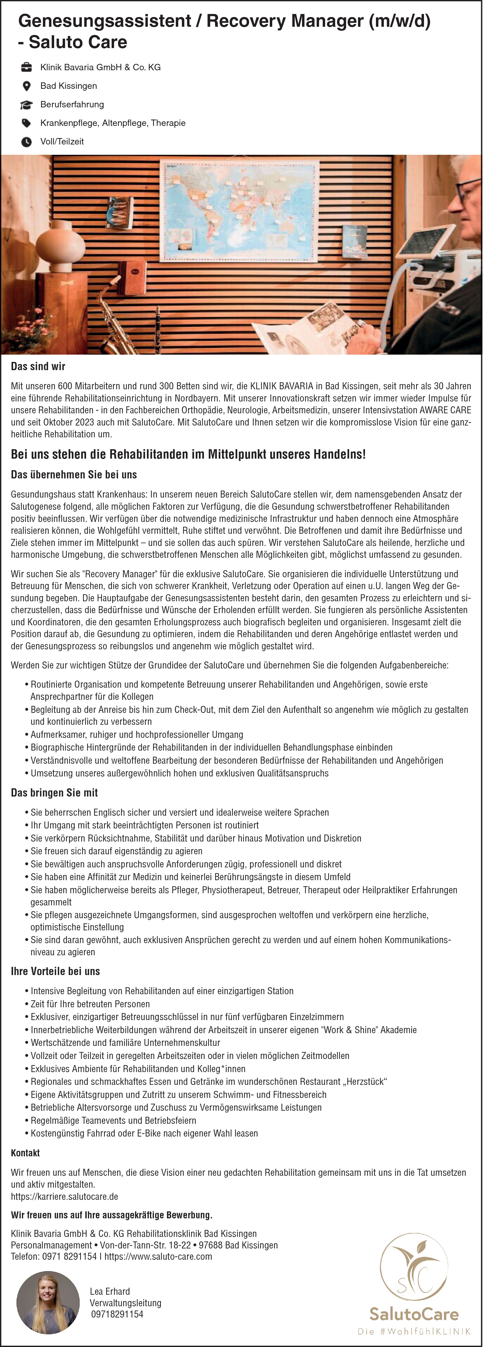 Genesungsassistent / Recovery Manager (m/w/d