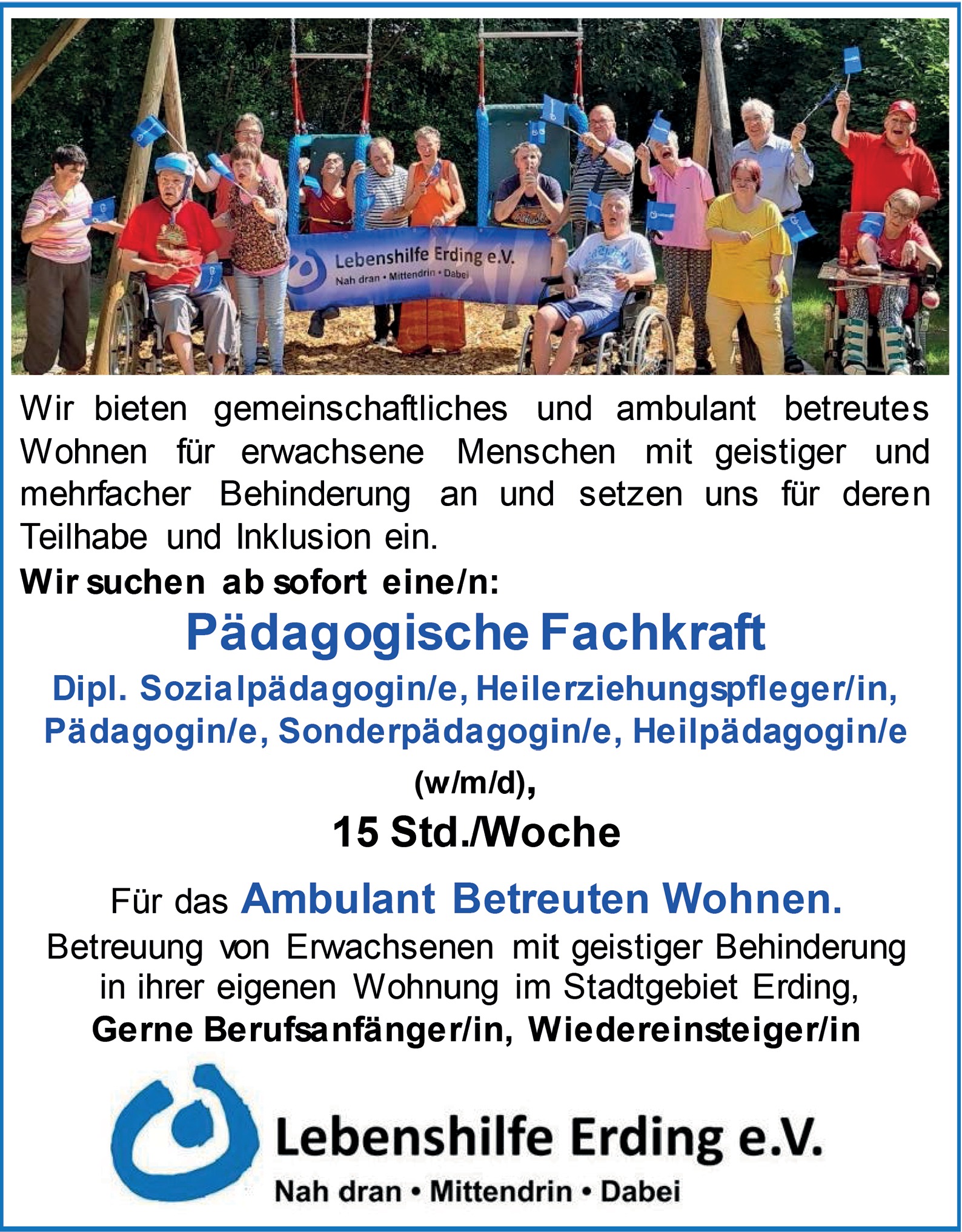 pädagogische Fachkraft (m/w/d)