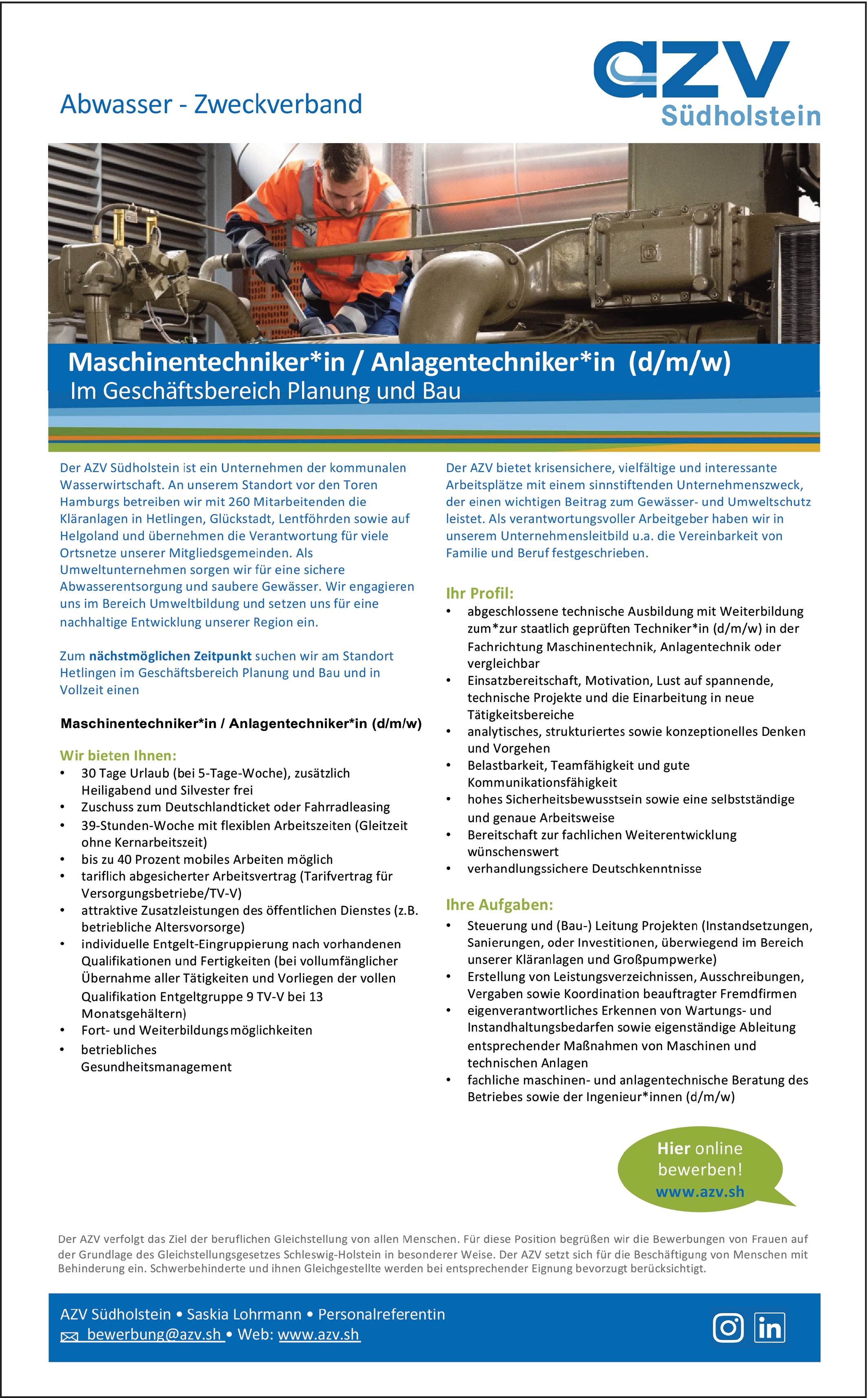 Maschinentechniker (m/w/d)