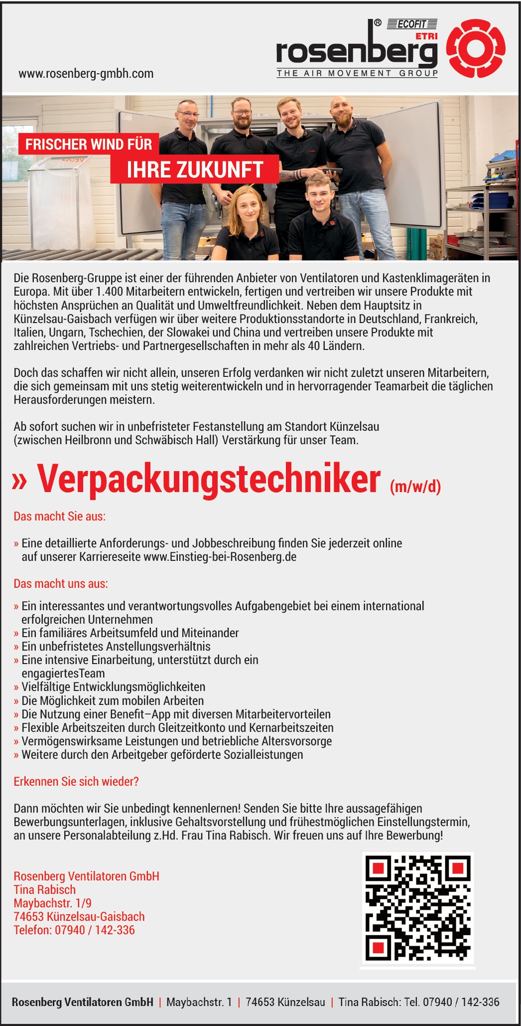 Verpackungstechniker m/w/d