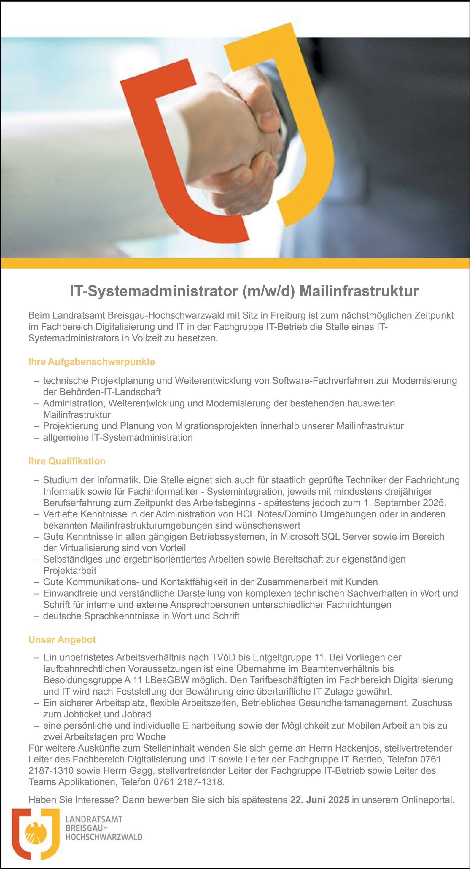 IT-Systemadministrator (m/w/d)