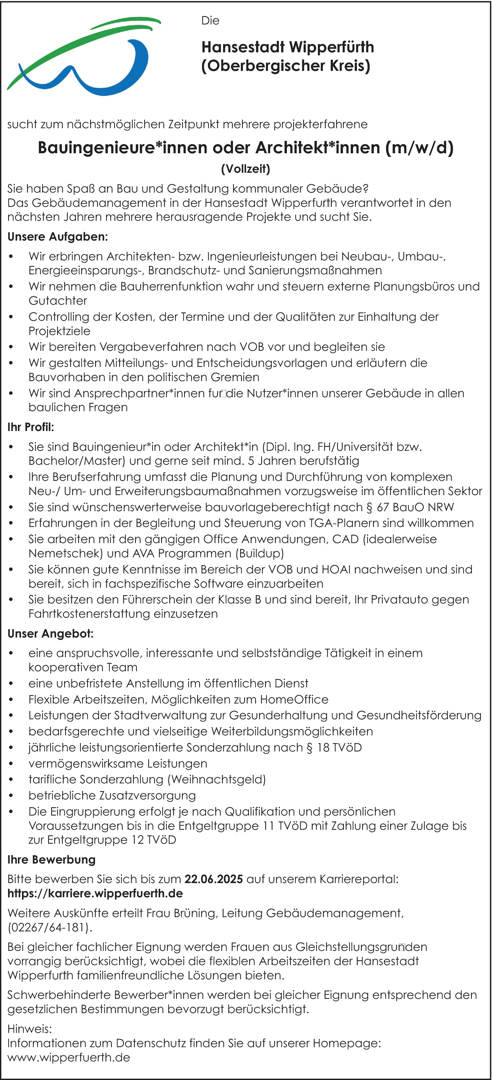 Bauingenieur (m/w/d)