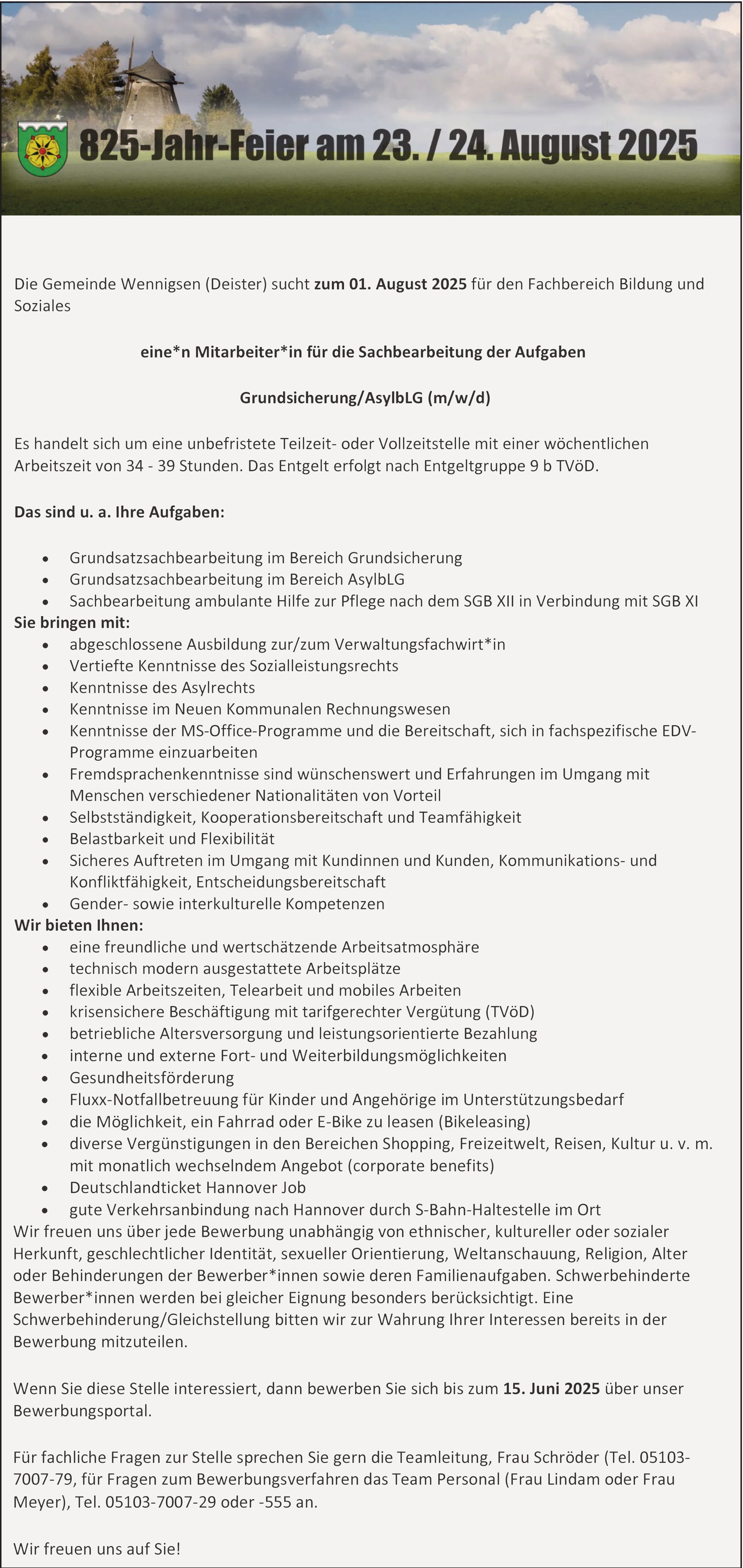 Sachbearbeiter Grundsicherung/AsylbLG m/w/d)