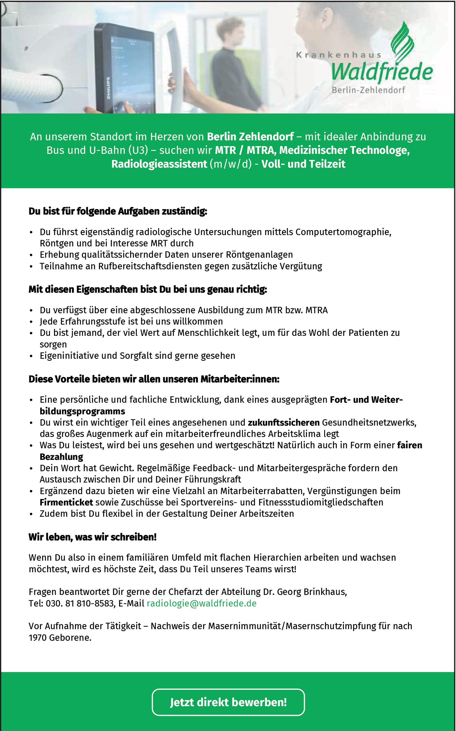 MTRA / MTR (m/w/d )