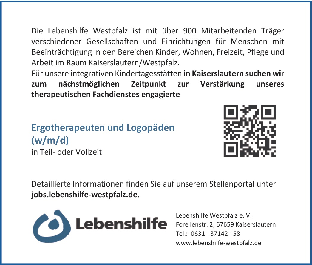 Ergotherapeuten und Logopäden m/w/d