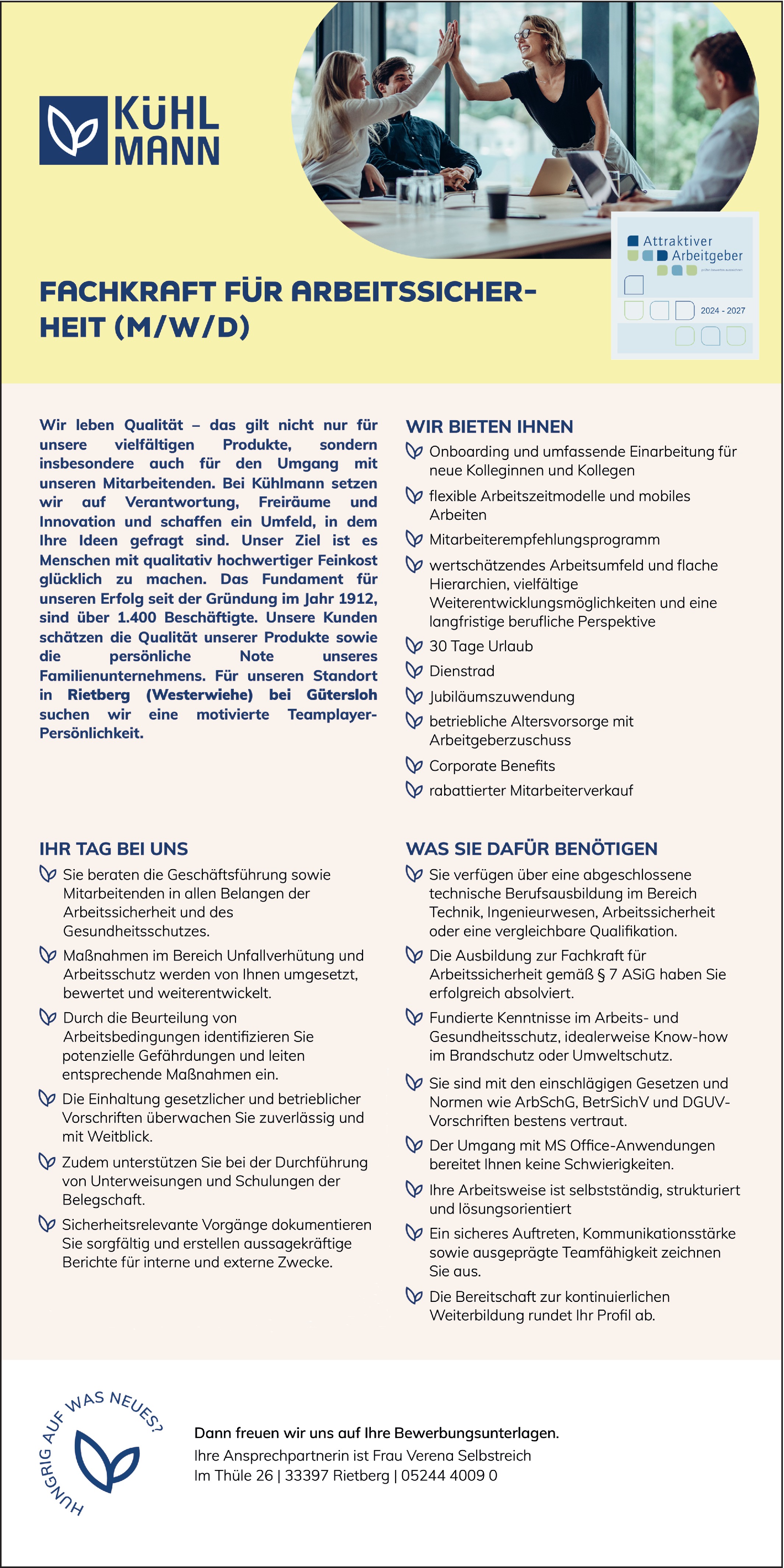 Ingenieur Arbeitssicherheit m/w/d