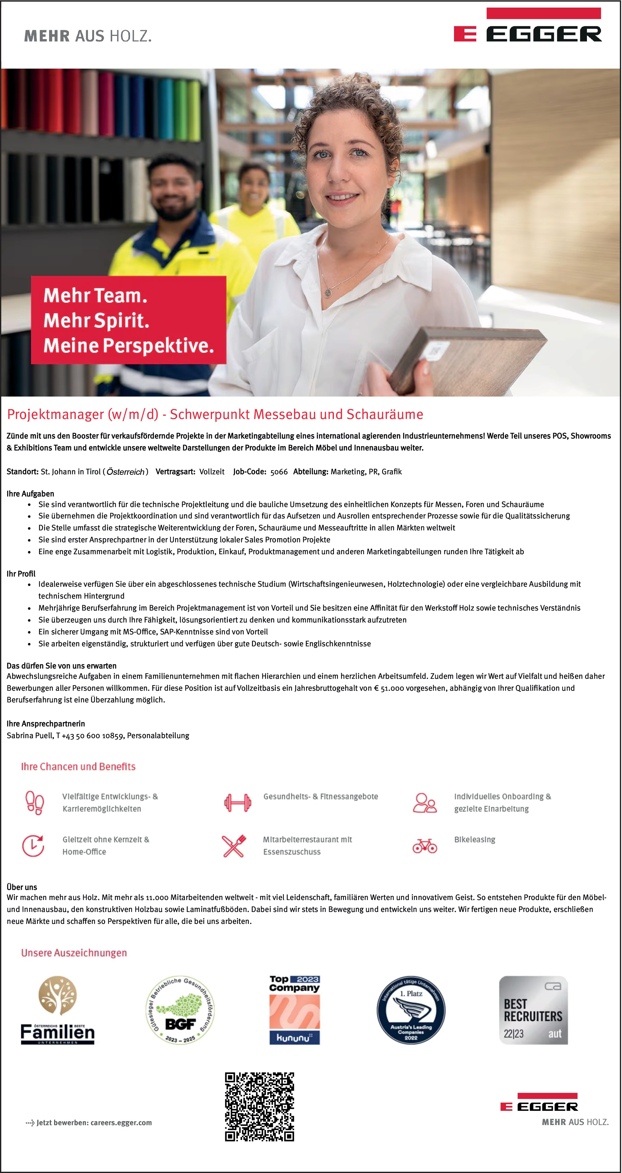 Projektmanager w/m/d Schwerpunkt Messebau und Schauräume