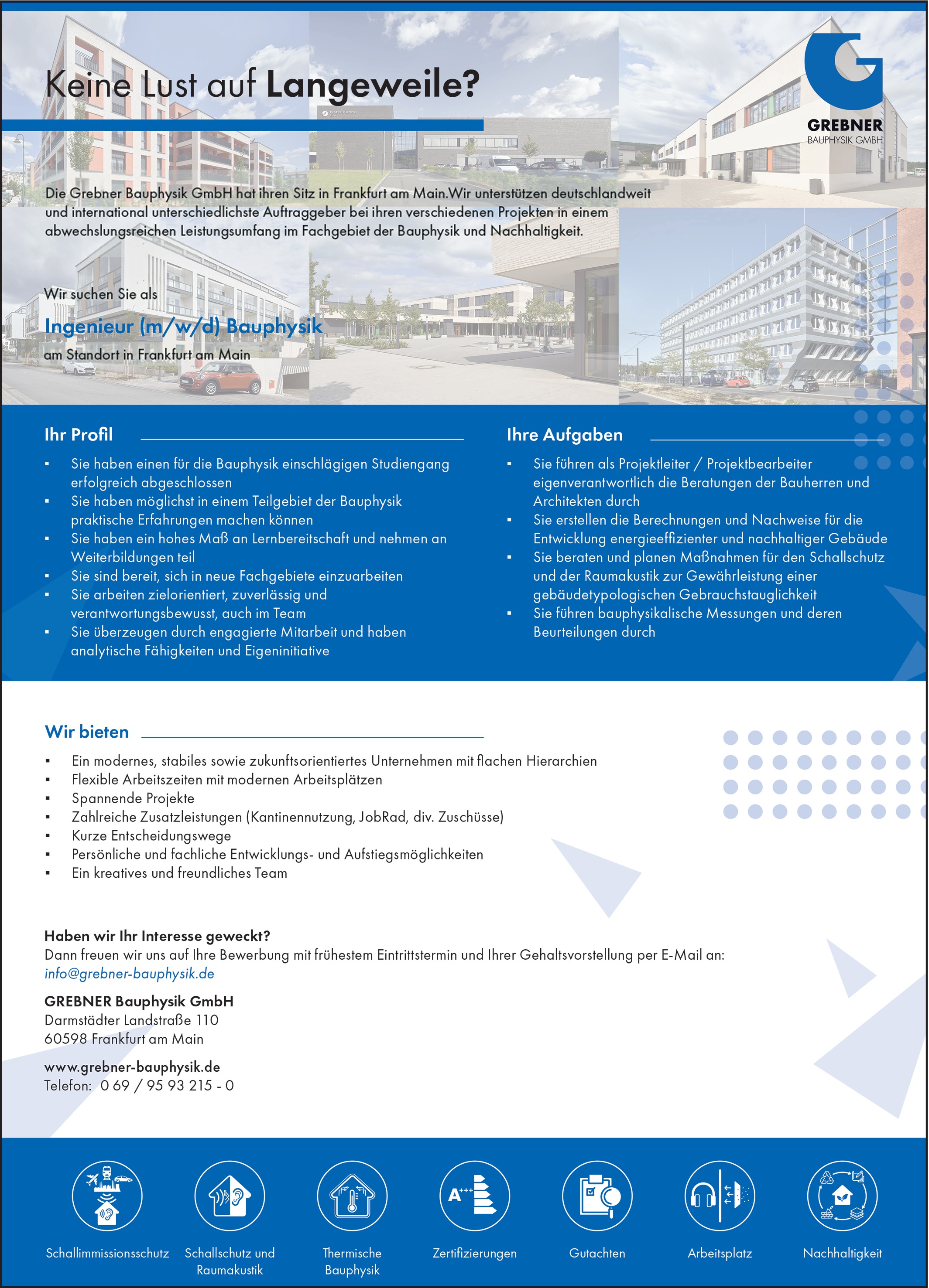 Ingenieur/in - Bauphysik m/w/d
