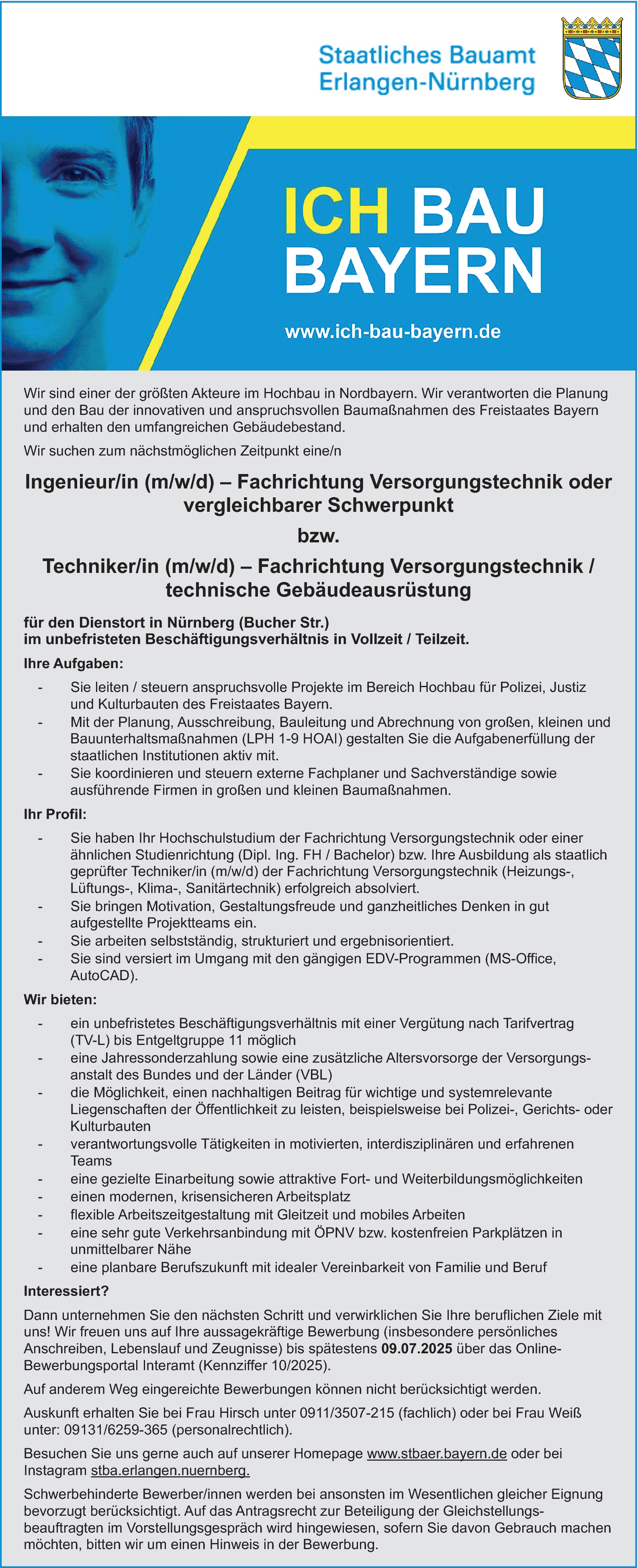Ingenieur Versorgungstechnik (m/w/d)