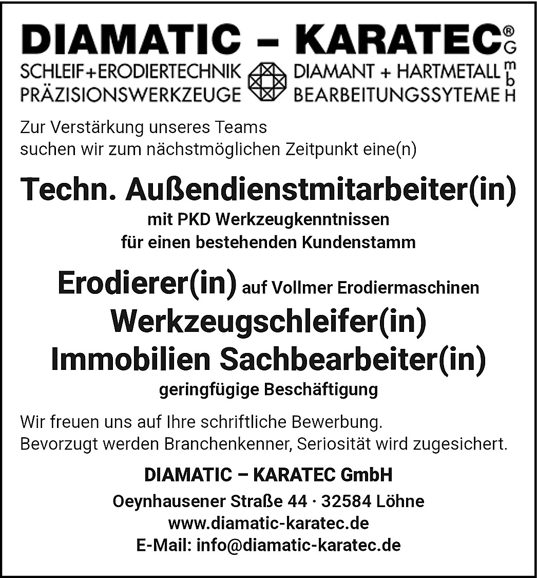 Werkzeugschleifer m/w/d