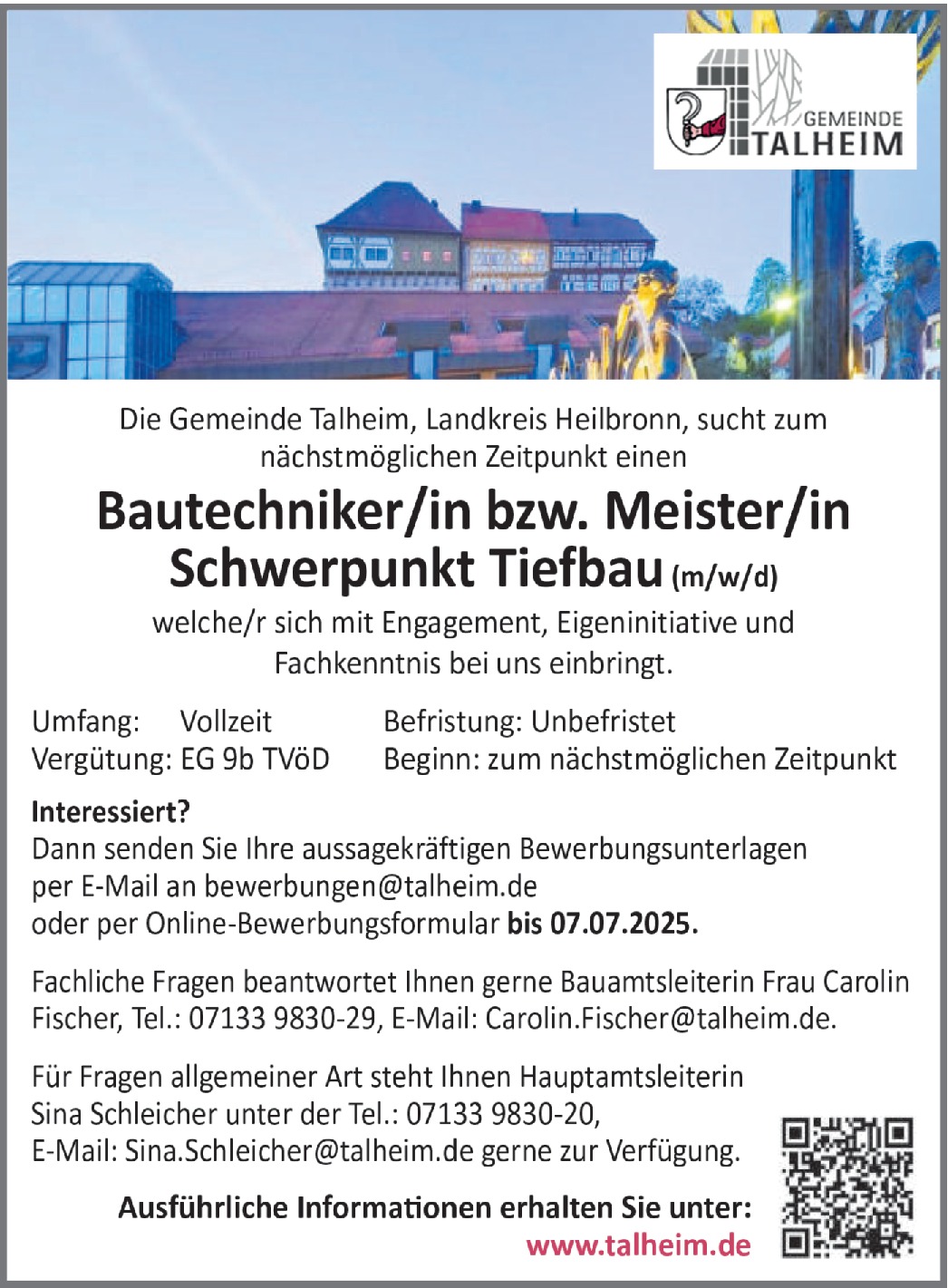 Bautechniker Meister m/w/d 