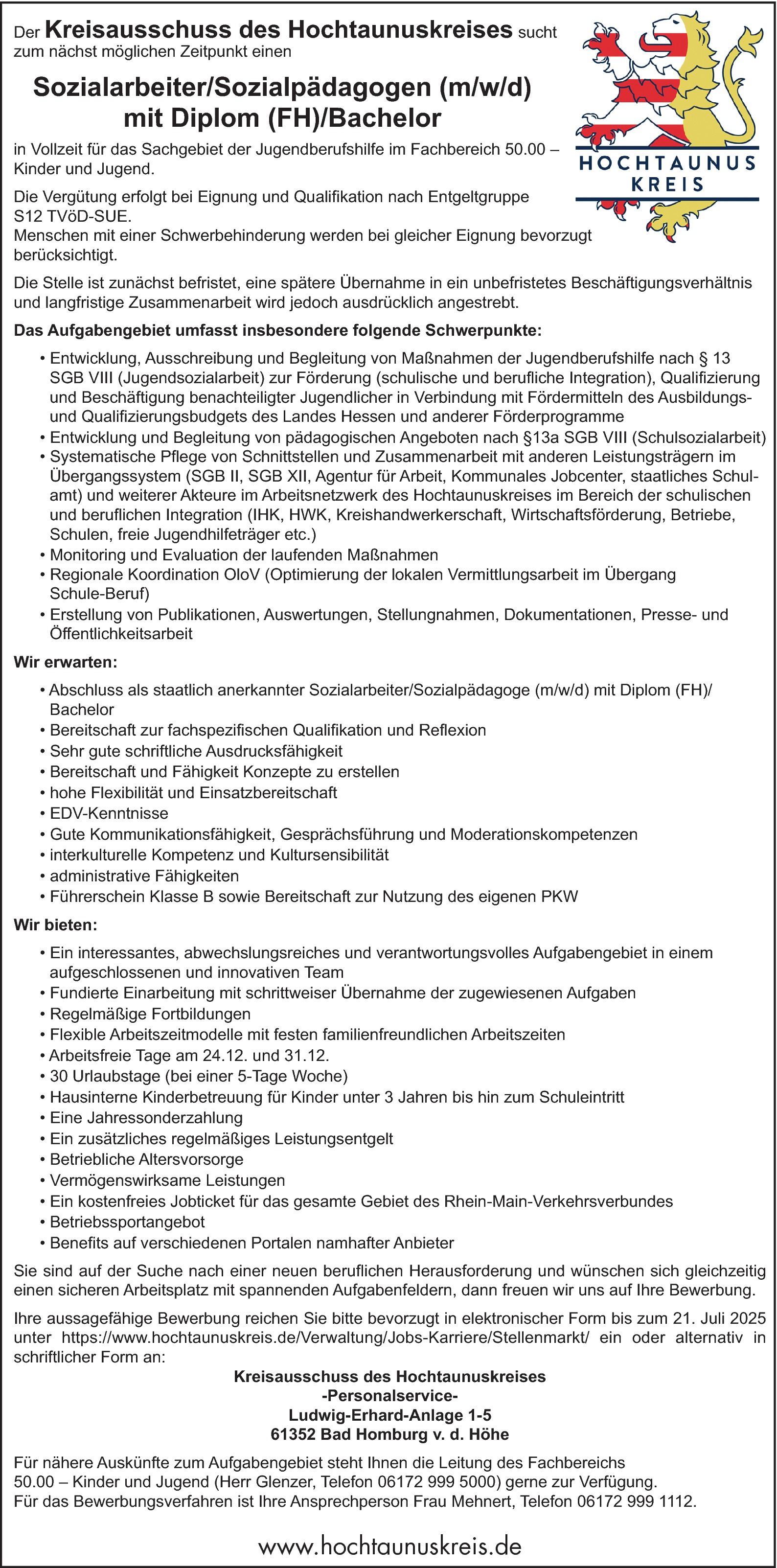 Sozialarbeiter (m/w/d)