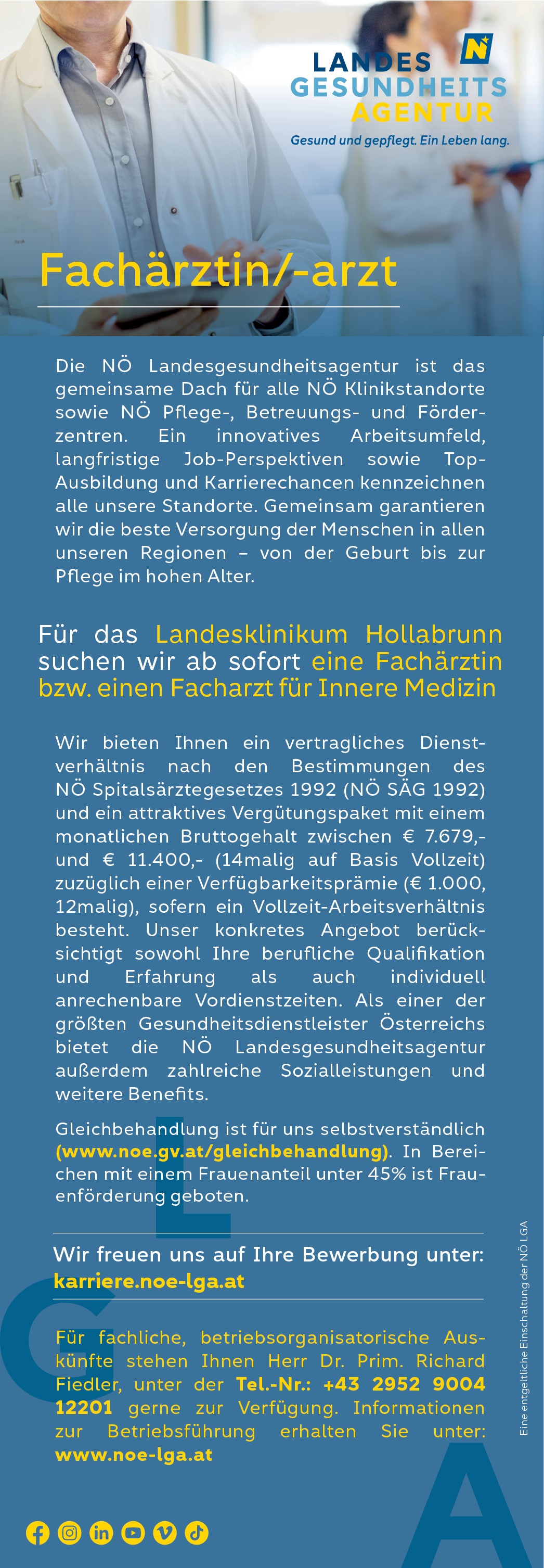 Facharzt für Innere Medizin m/w/d