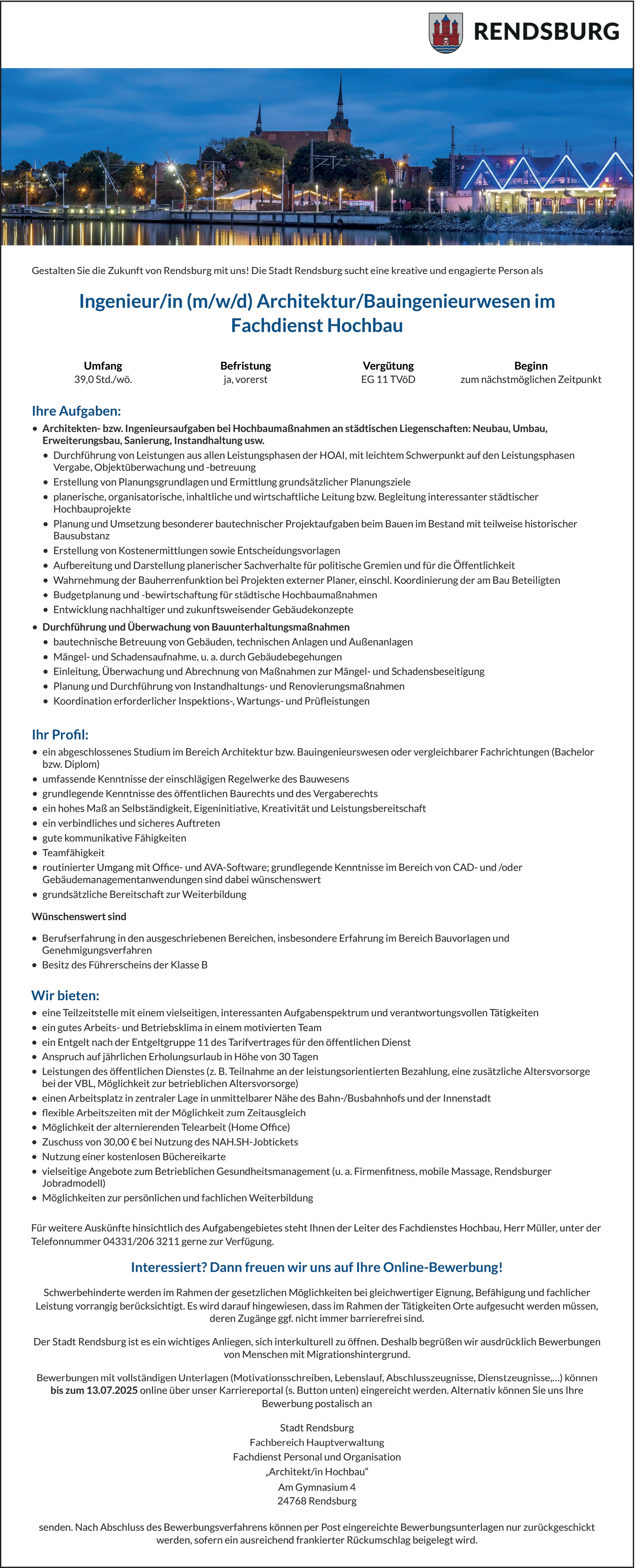 Bauingenieur Hochbau (m/w/d)
