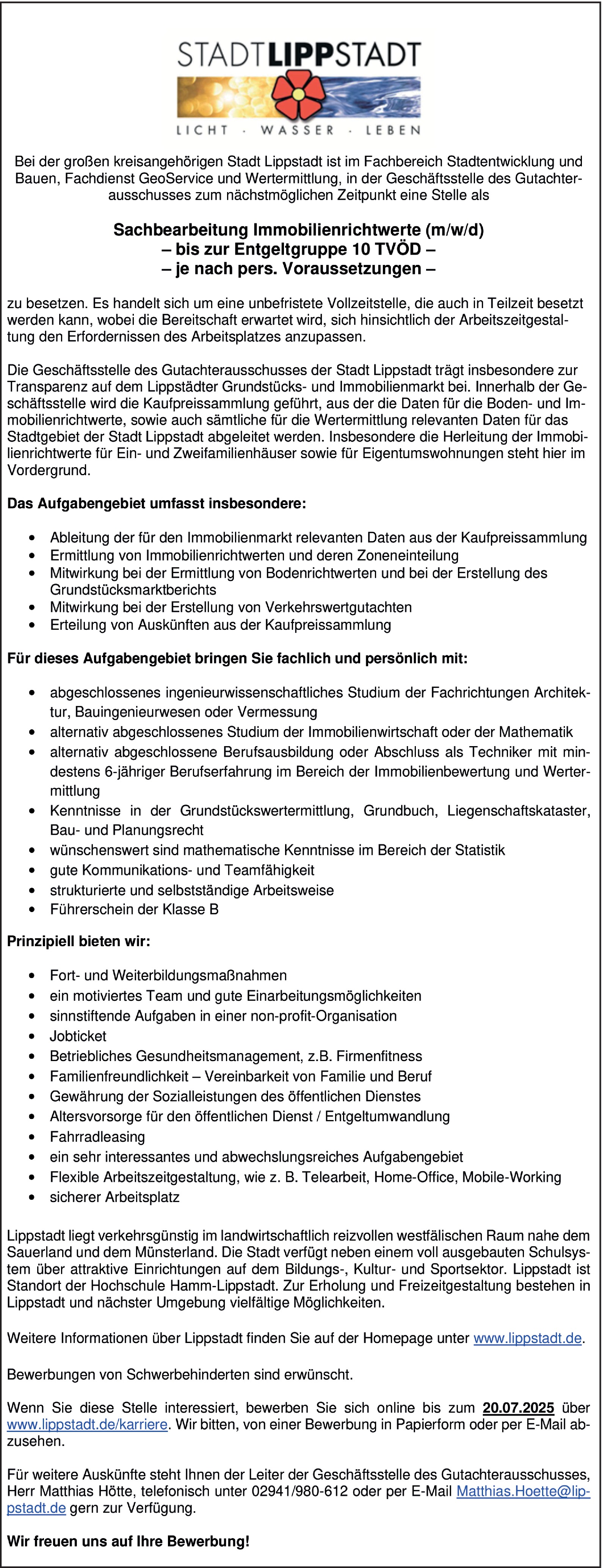 Bauingenieur/in öffentlicher Dienst