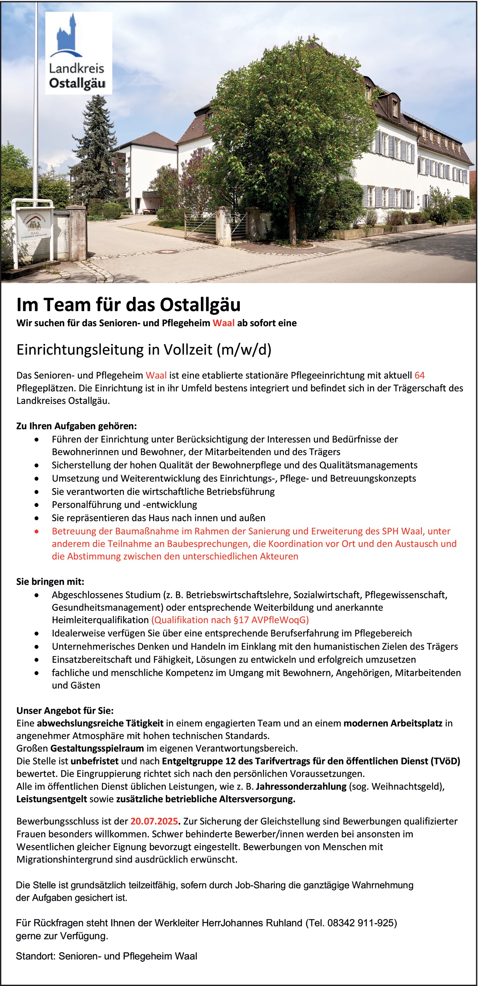 Einrichtungsleitung m/w/d