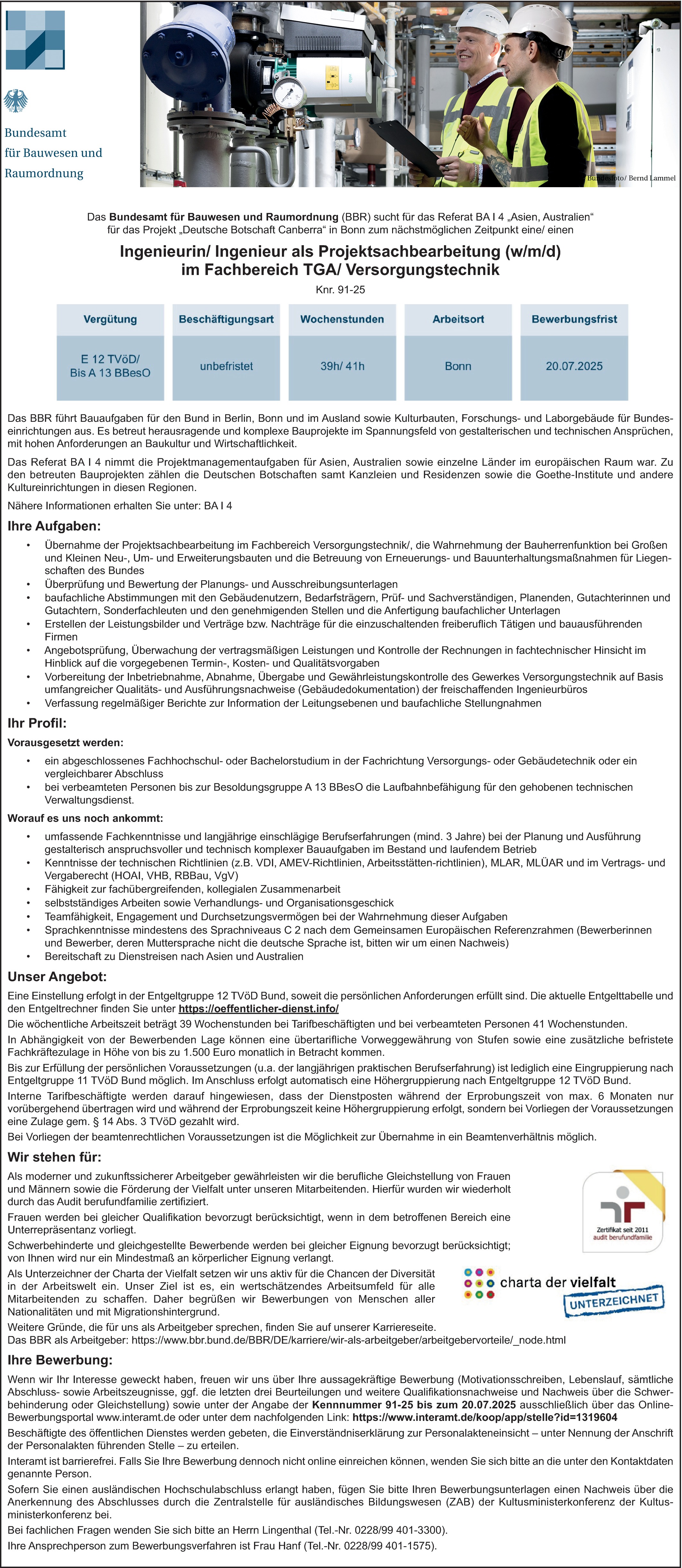 Ingenieur technische Gebäudeausrüstung (m/w/d)