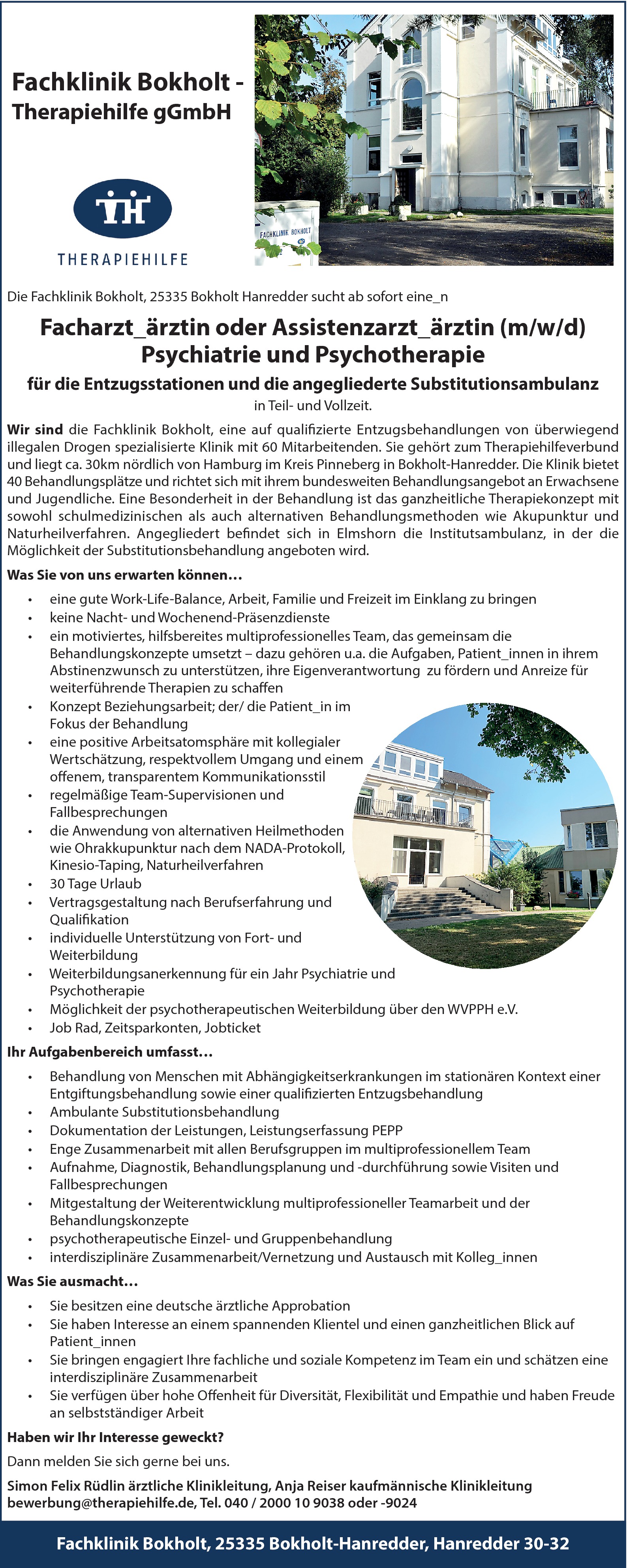 Assistenzarzt Psychiatrie und Psychotherapie (m/w/d)