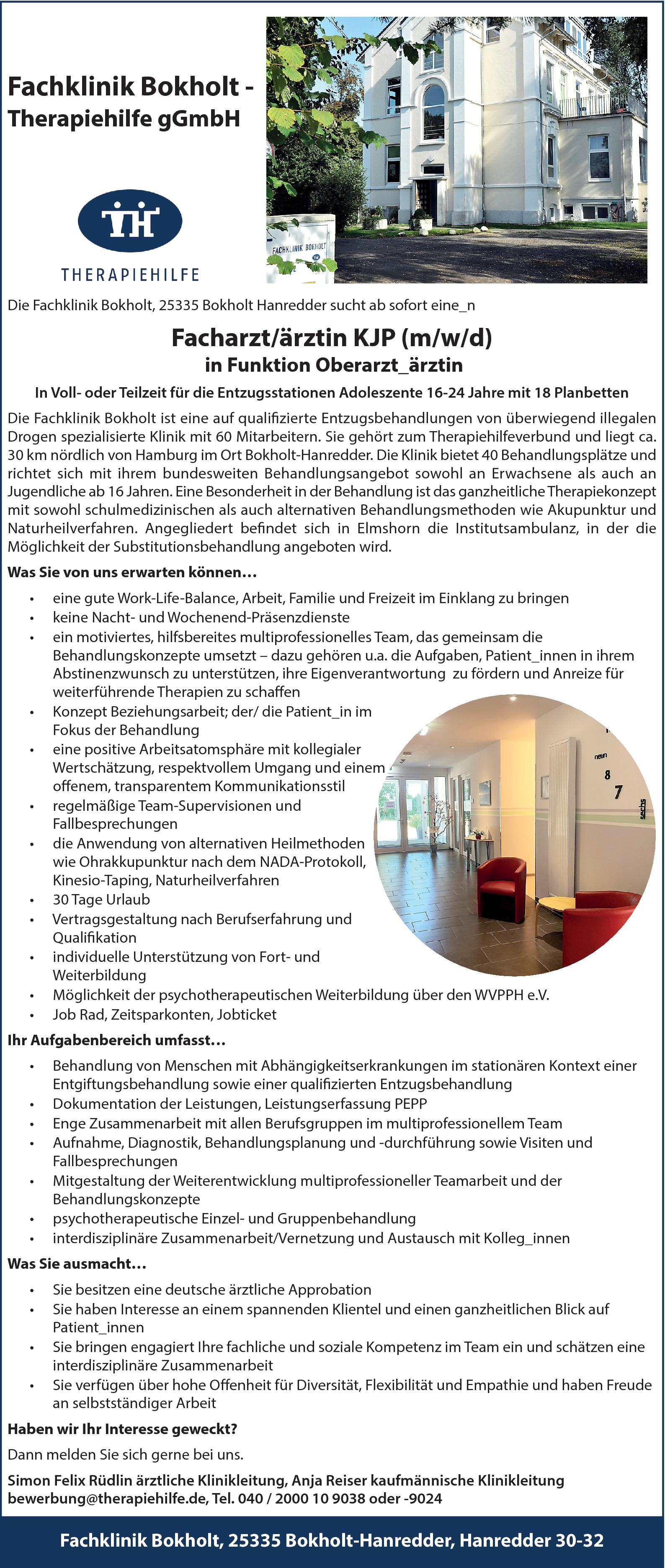 Facharzt Kinder- und Jungendpsychiatrie (m/w/d)