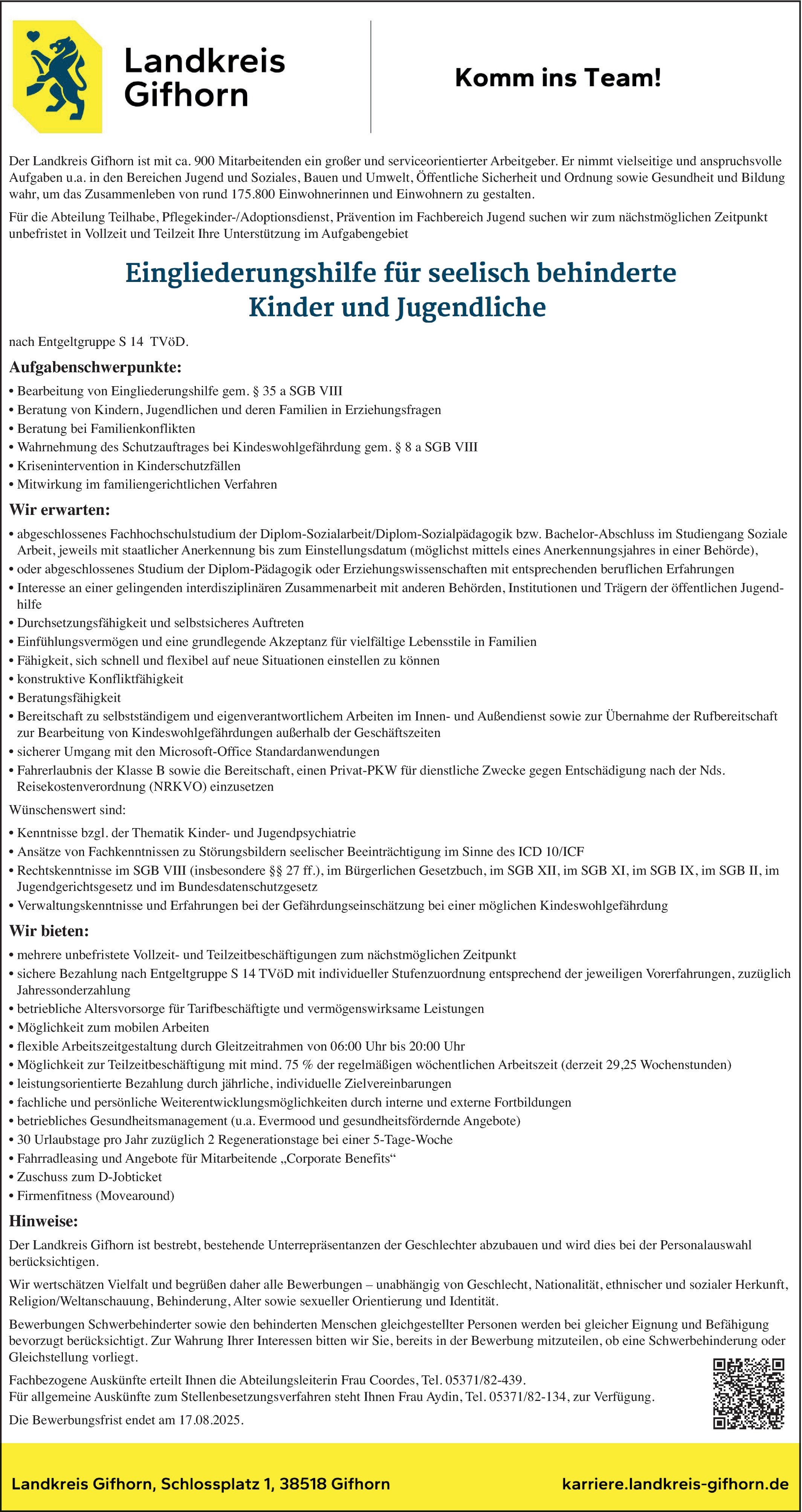 Sozialarbeiter / Sozialpädagoge m/w/d