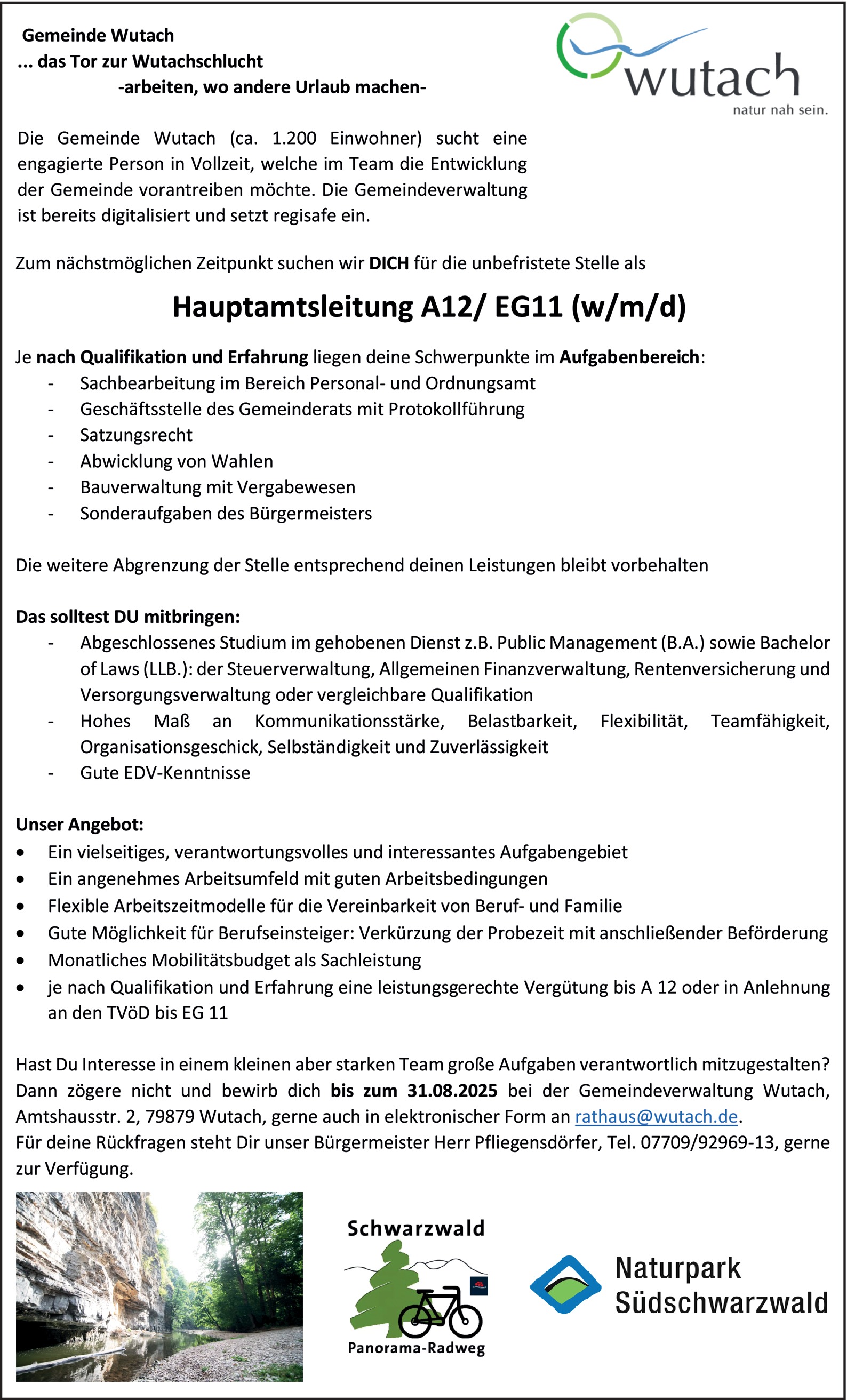 Hauptamtsleitung m/w/d