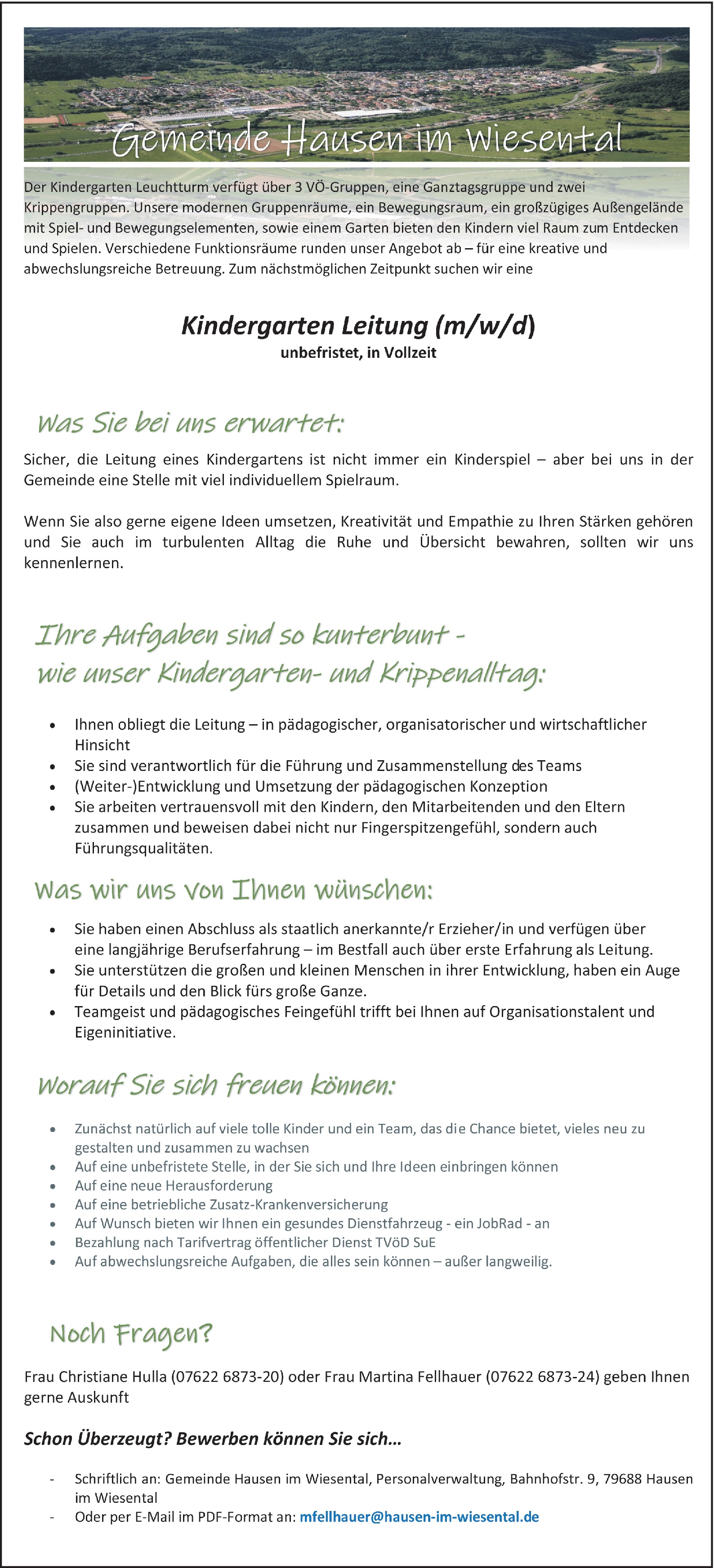 Kindergartenleitung (m/w/d)