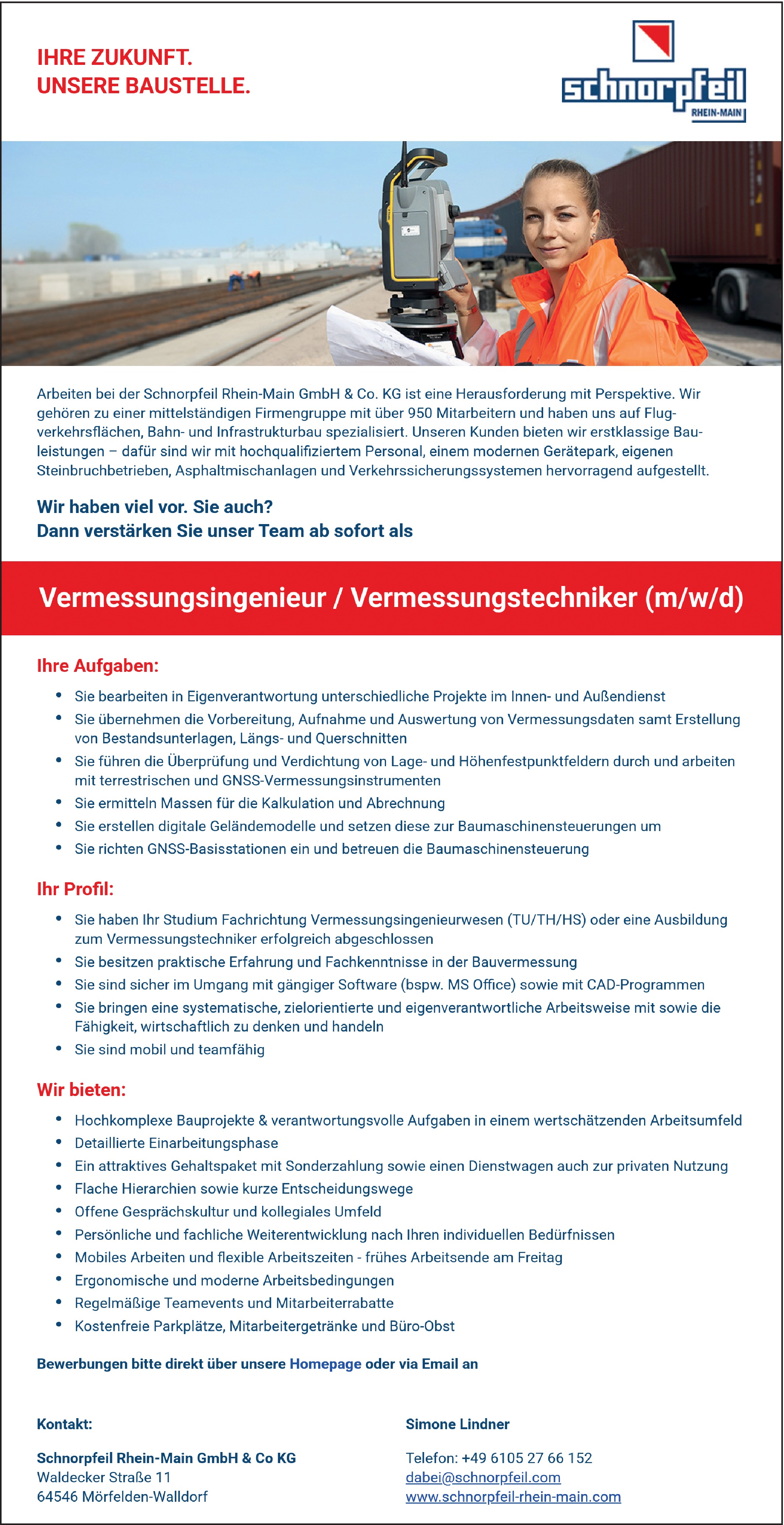 Vermessungsingenieur / Vermessungstechniker m/w/d