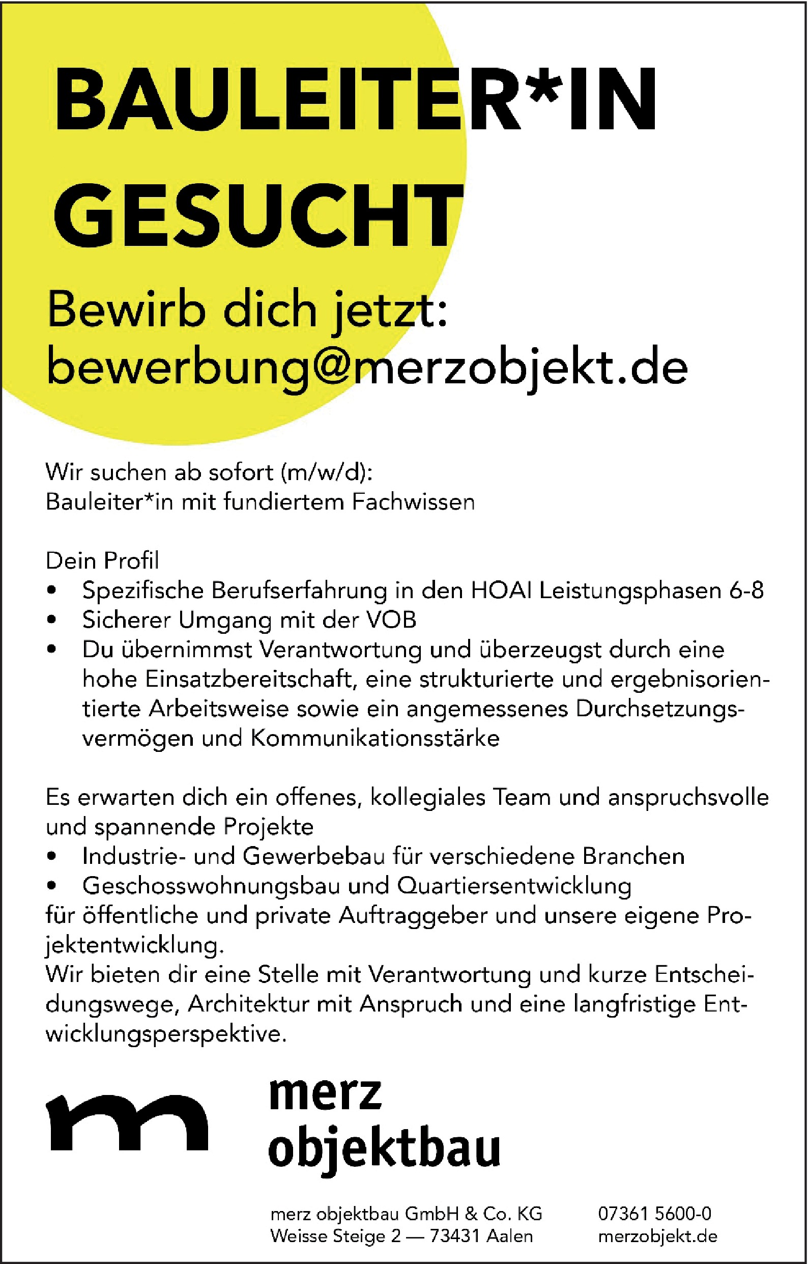 Bauleiter/in (m/w/d)