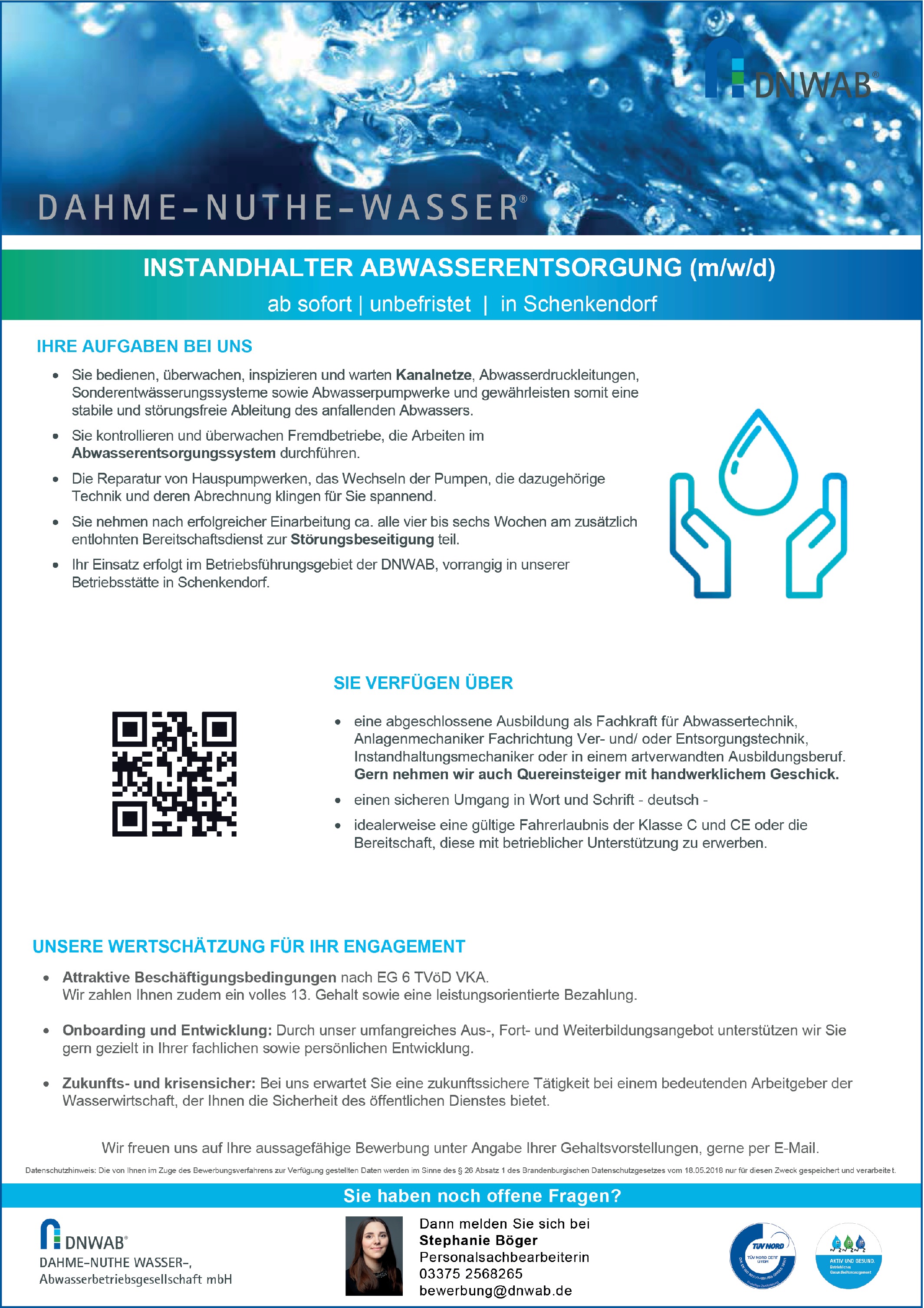 Instandhalter Abwasserentsorgung (m/w/d)